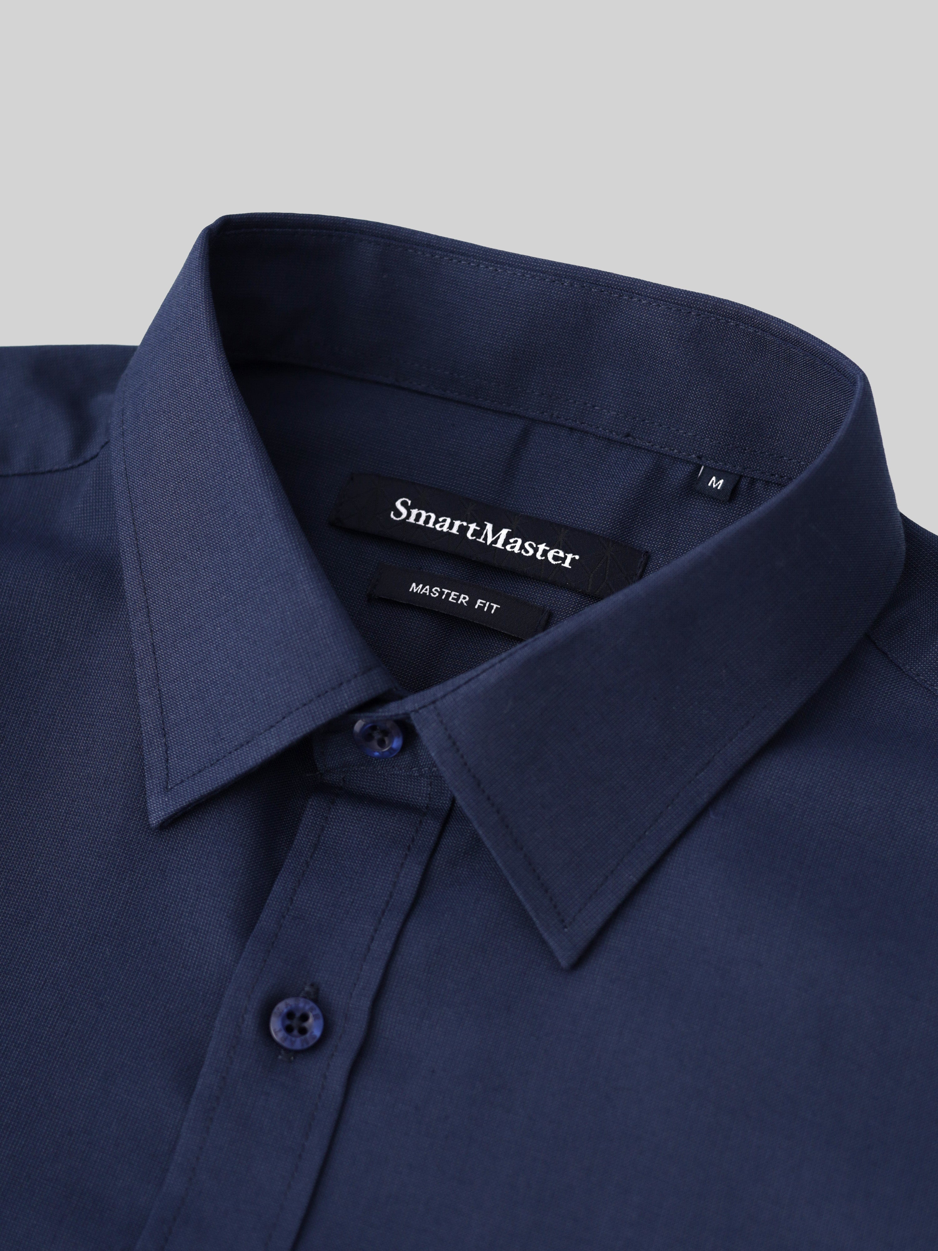 Navy Cotton Formal Shirt Regular Fit