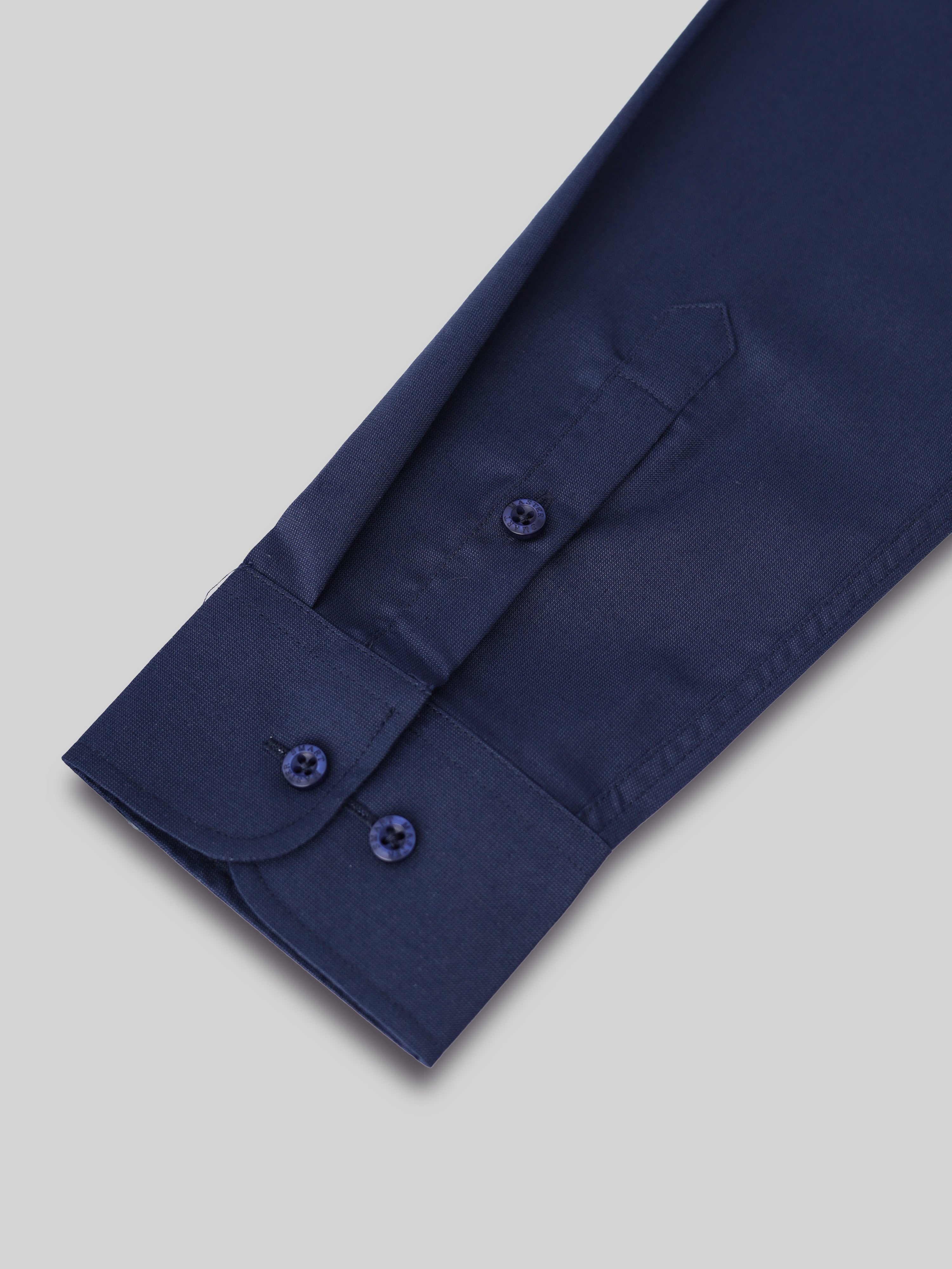 Navy Cotton Formal Shirt Regular Fit