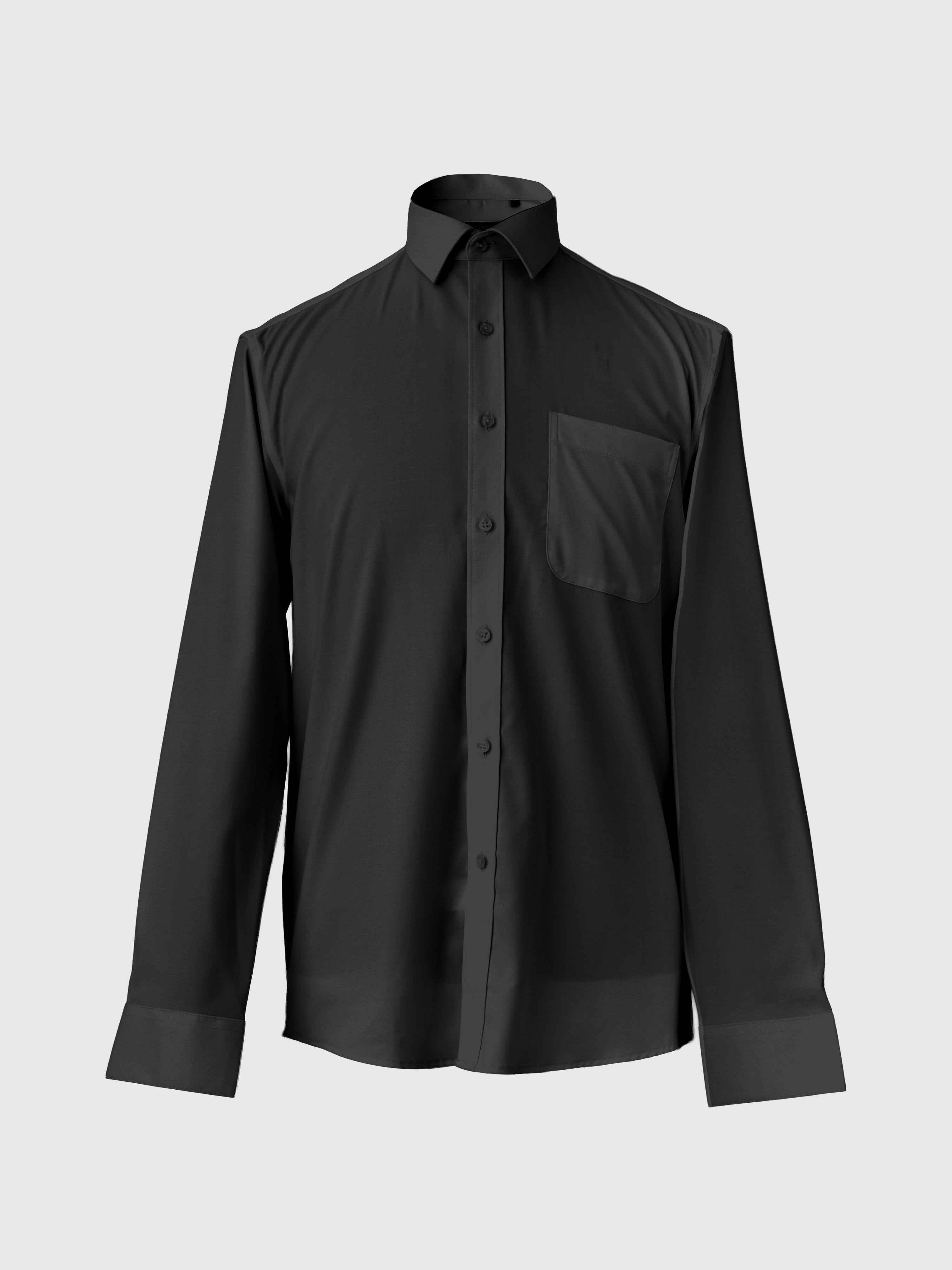 Regular Fit Formal Shirt Black