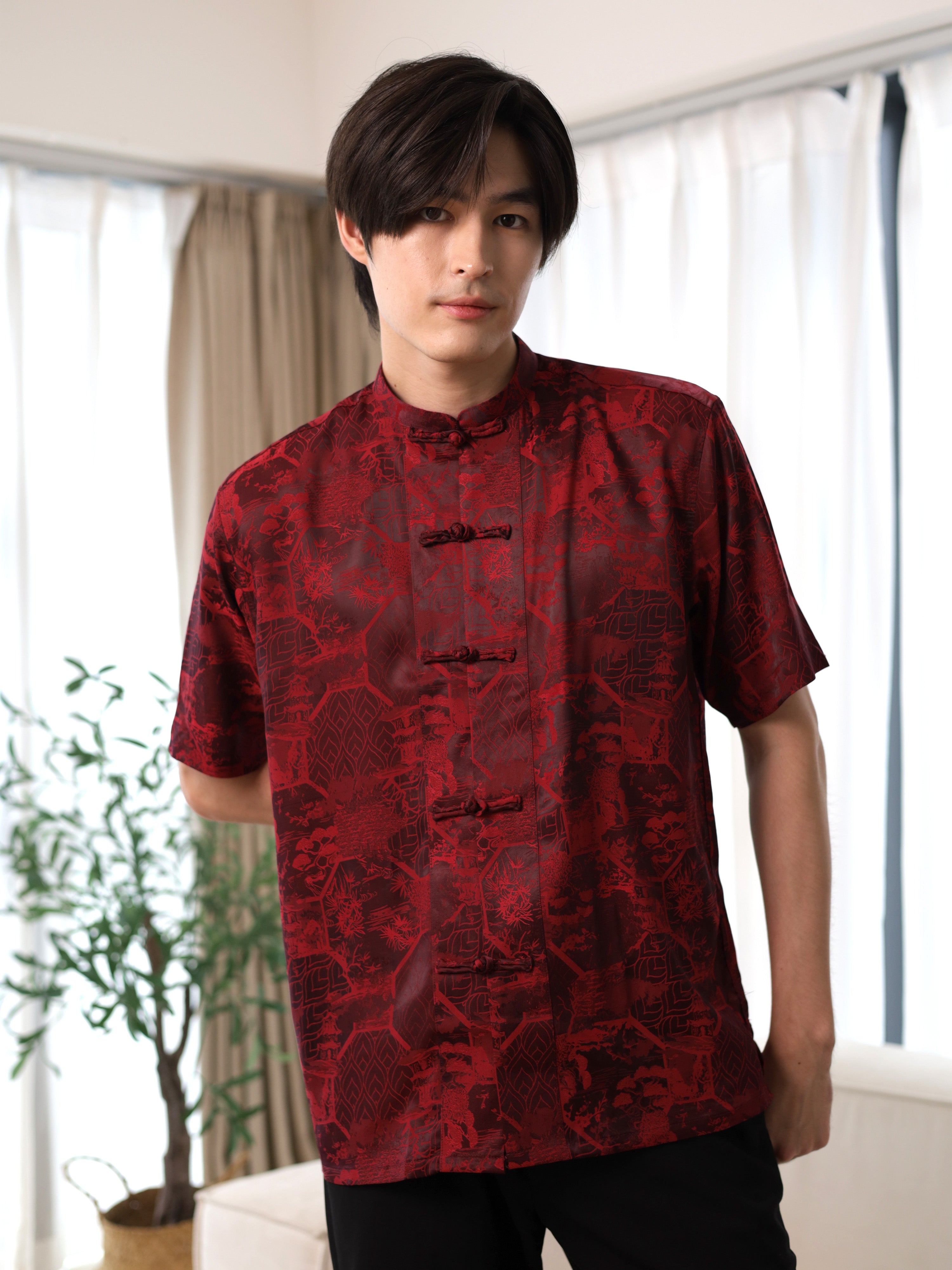 Batik Carmine Tang Shirt