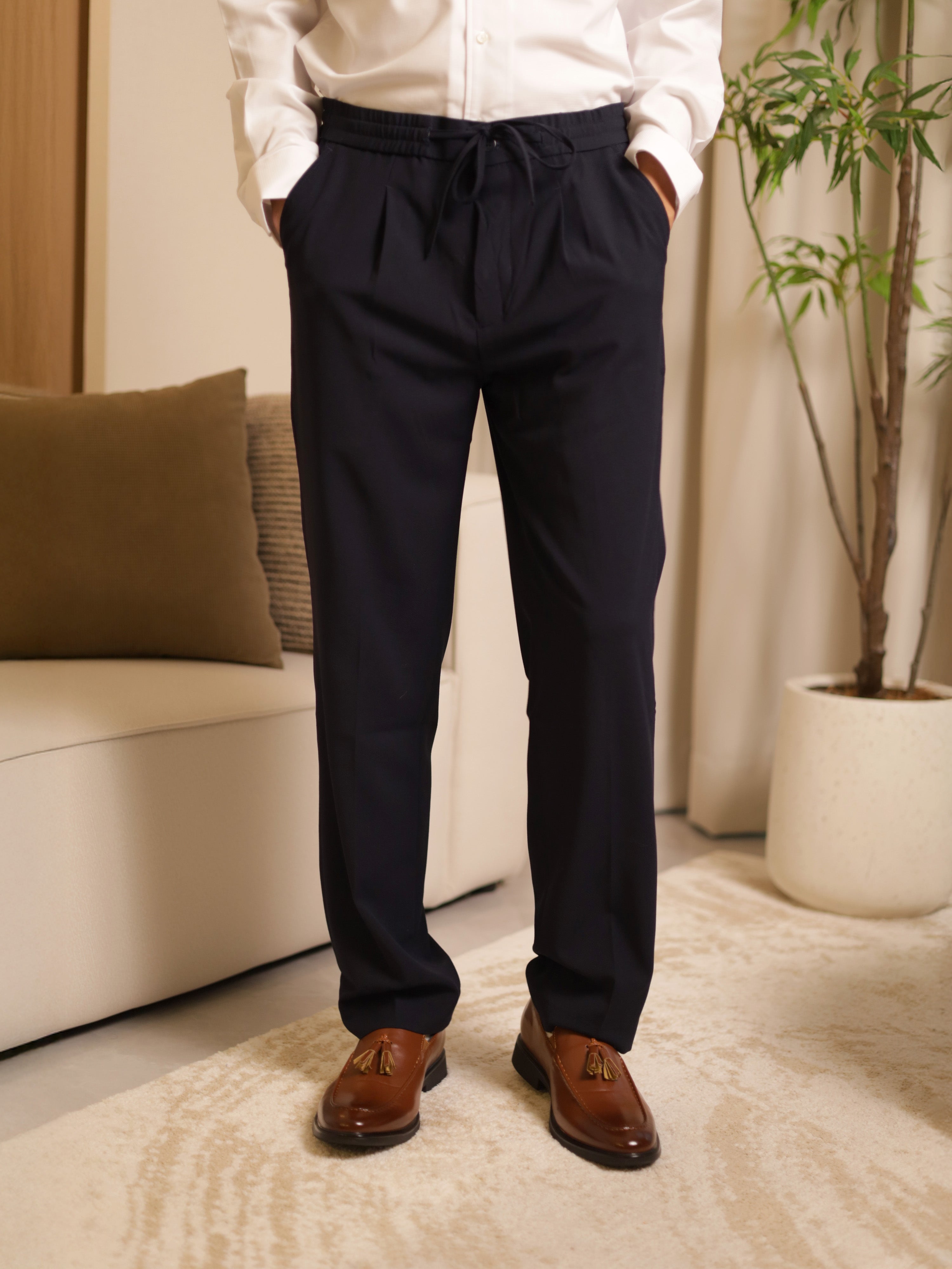 Neapolitan Trousers in Dark Blue