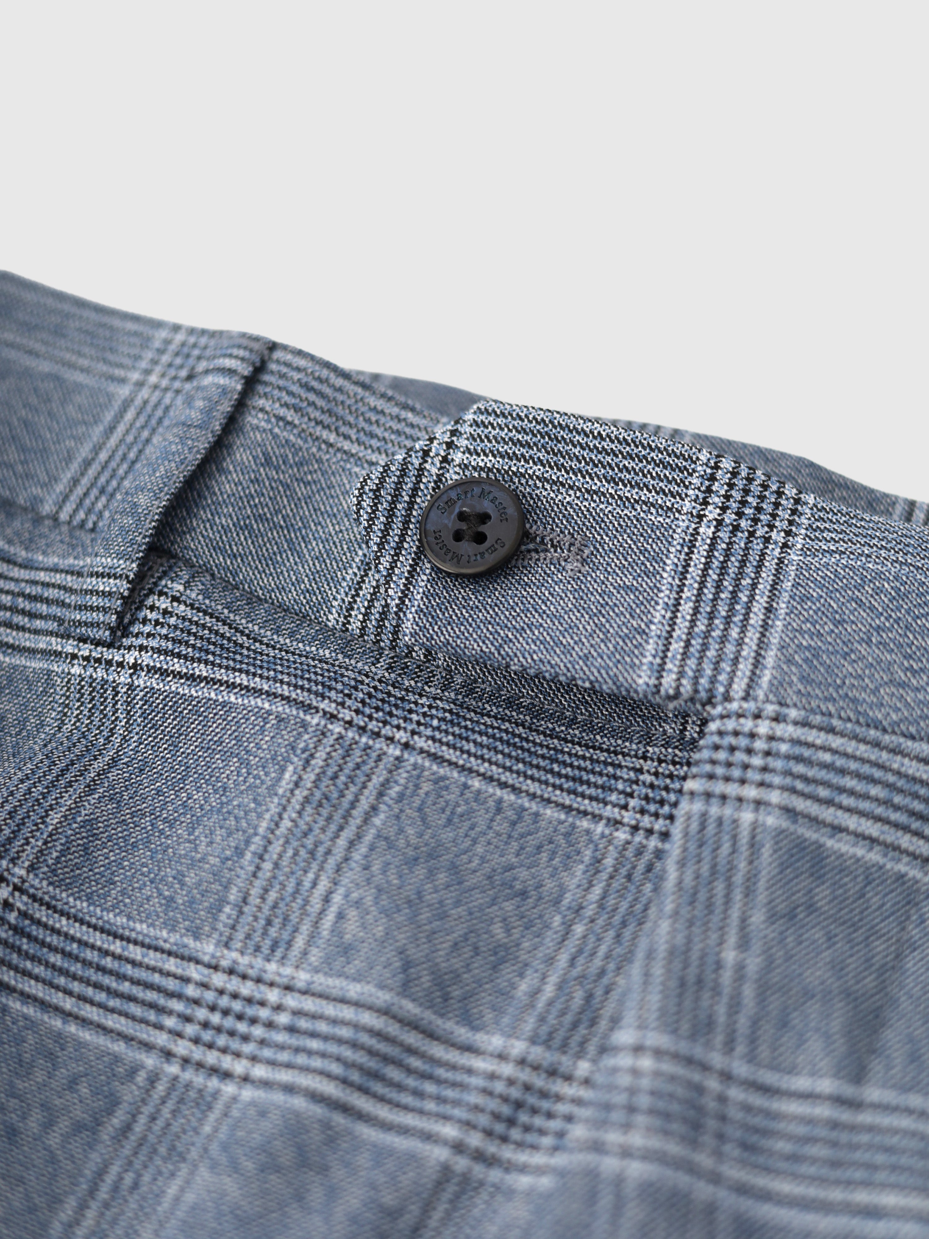 Checkered Trousers Light Blue