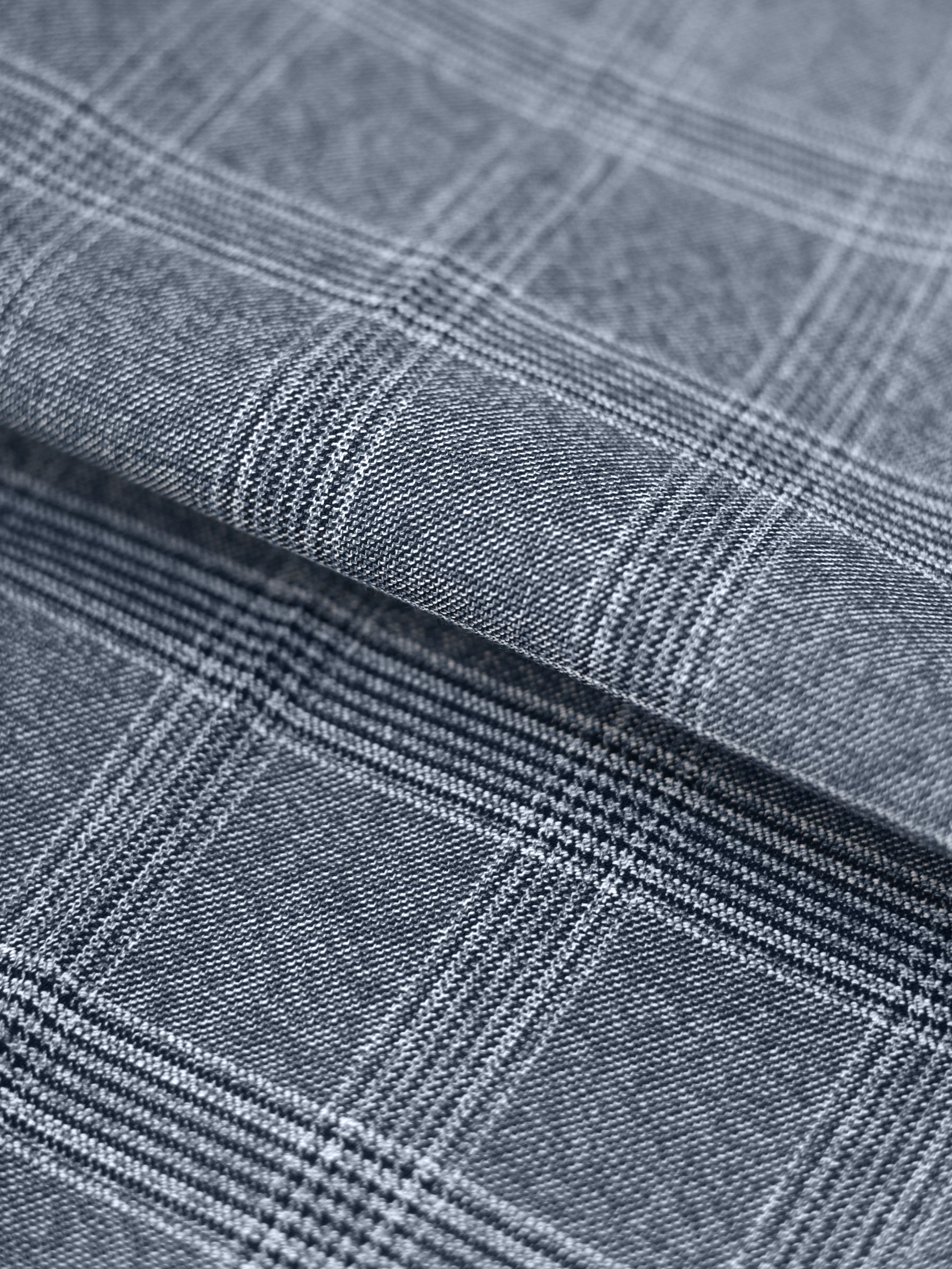 Checkered Trousers Light Blue
