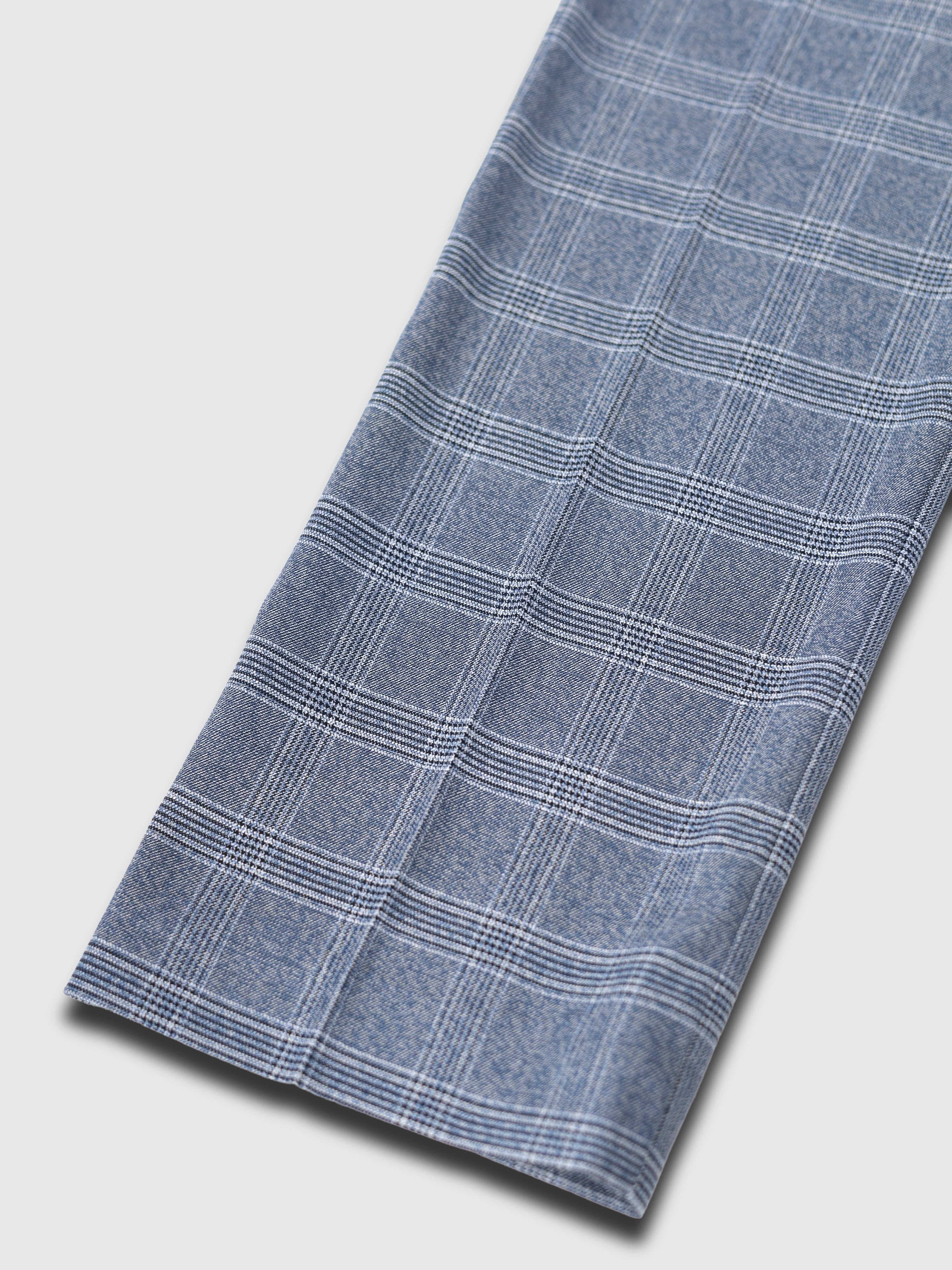 Checkered Trousers Light Blue