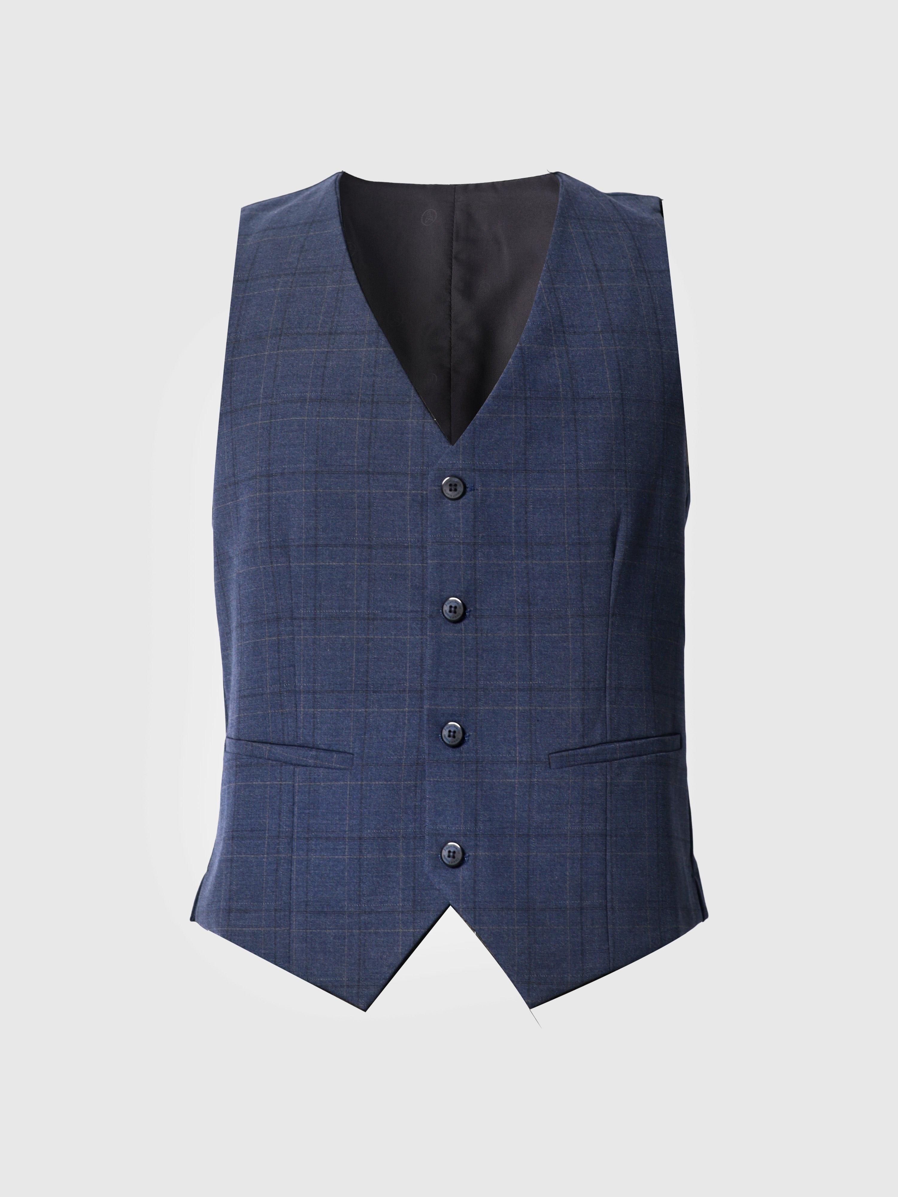 WindowPane Skinny Fit Formal vest in Blue