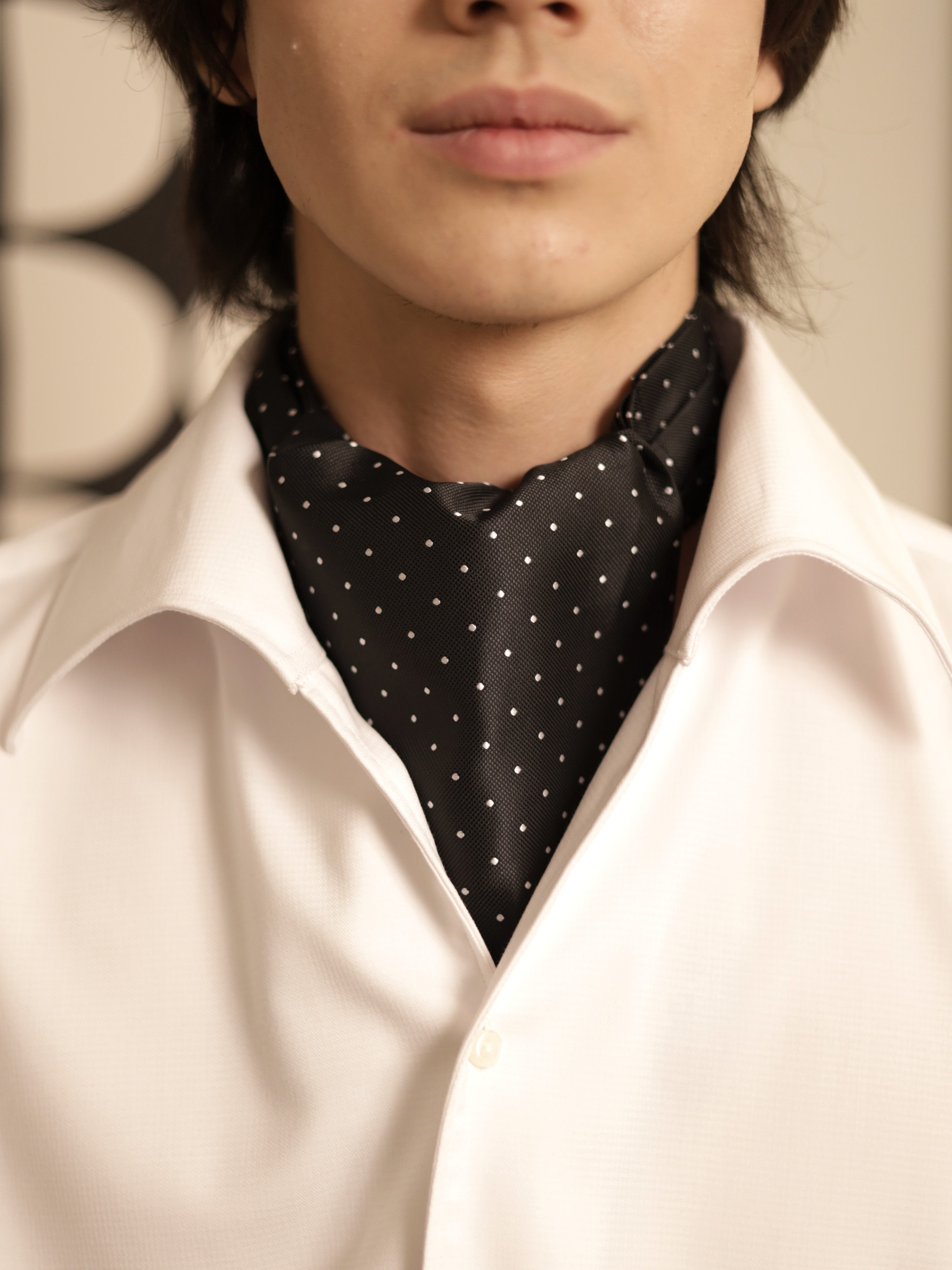 Ascot Tie Polka-dot Black