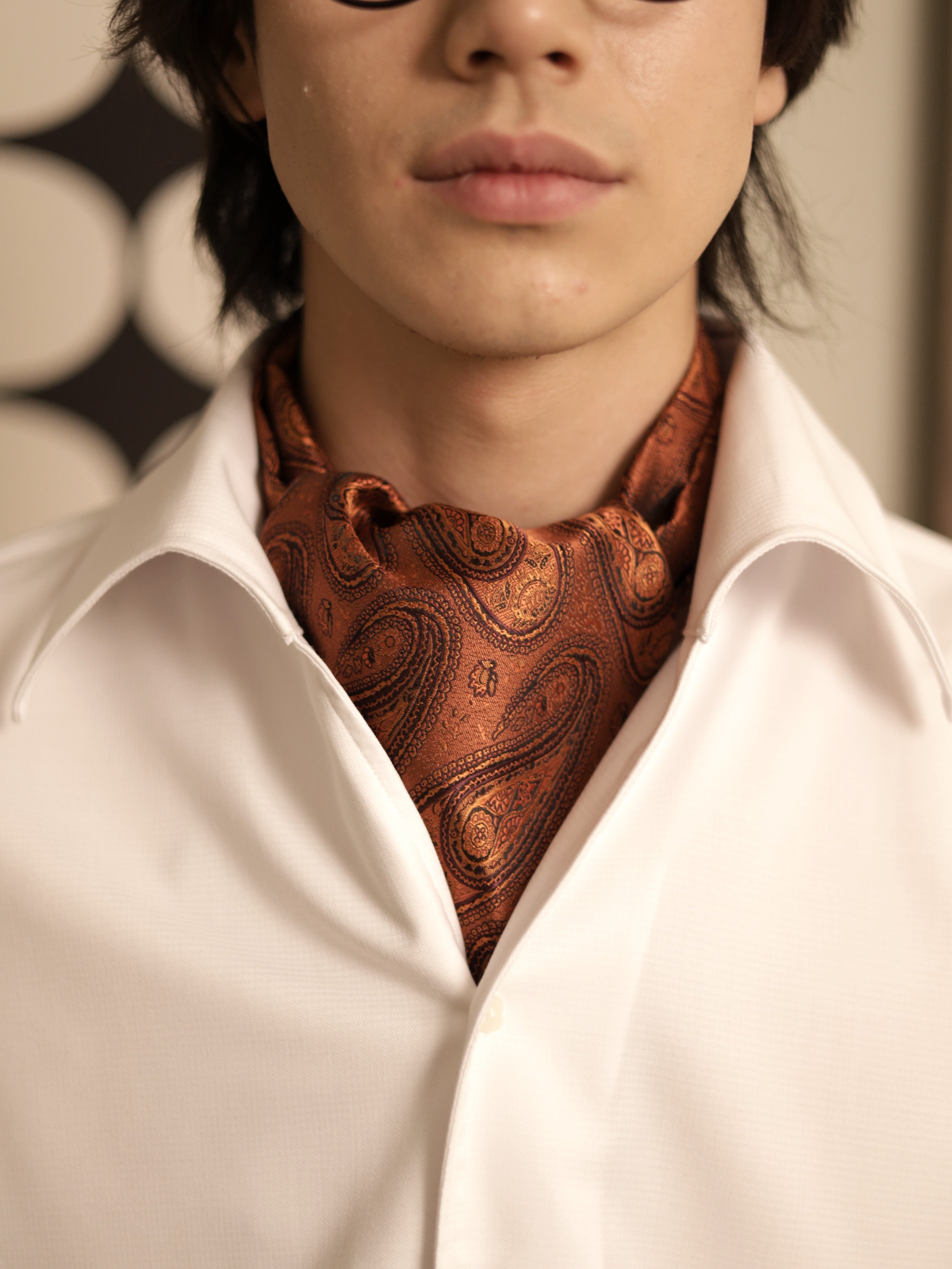 Ascot Tie Copper Paisley