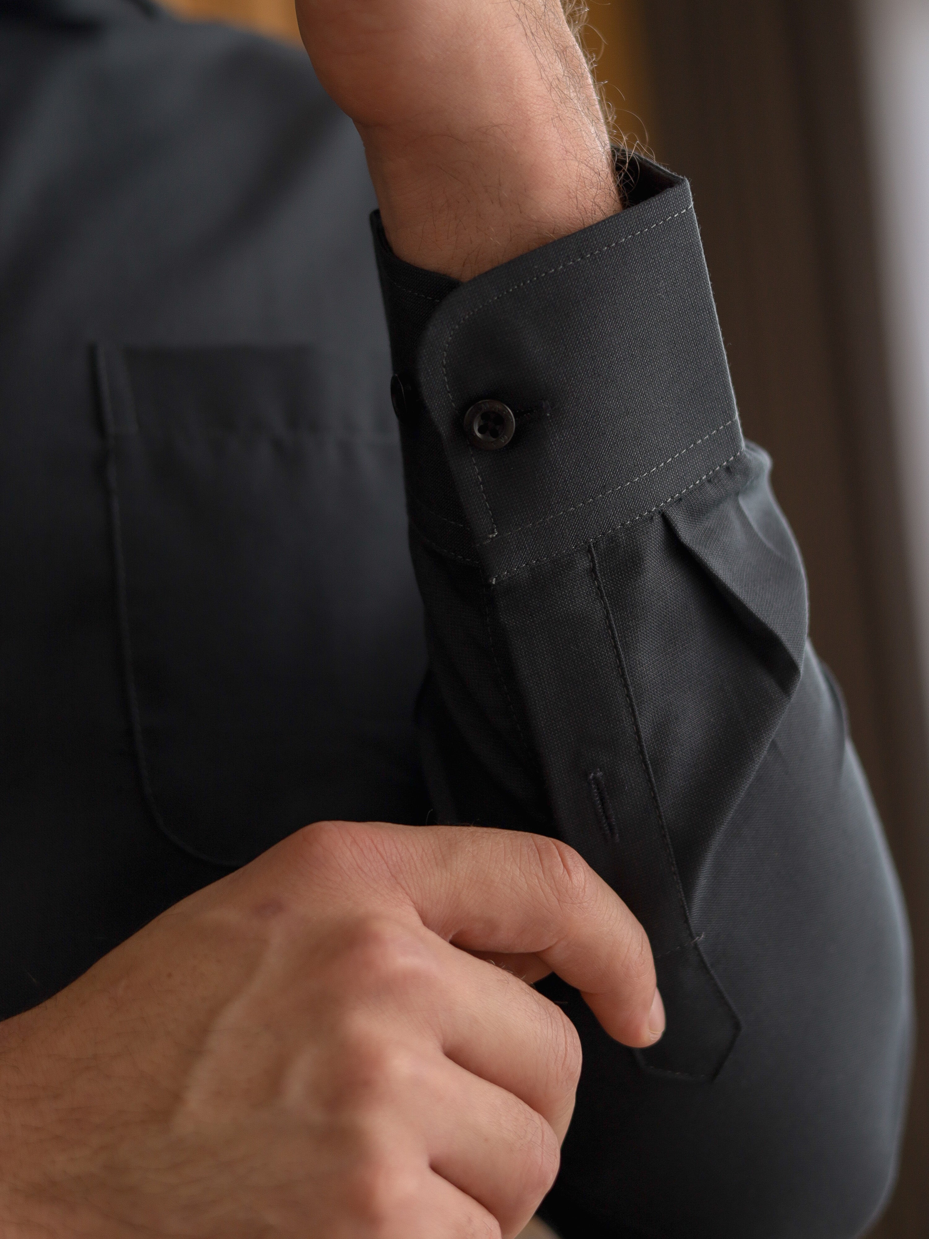 Charcoal Cotton Formal Shirt Regular Fit