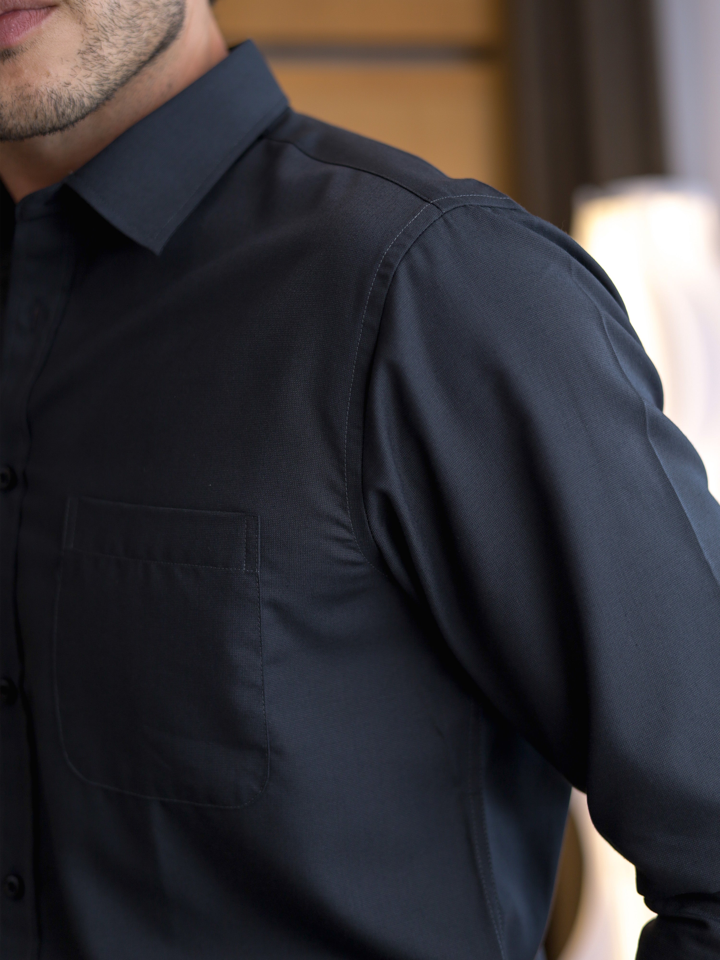 Charcoal Cotton Formal Shirt Regular Fit