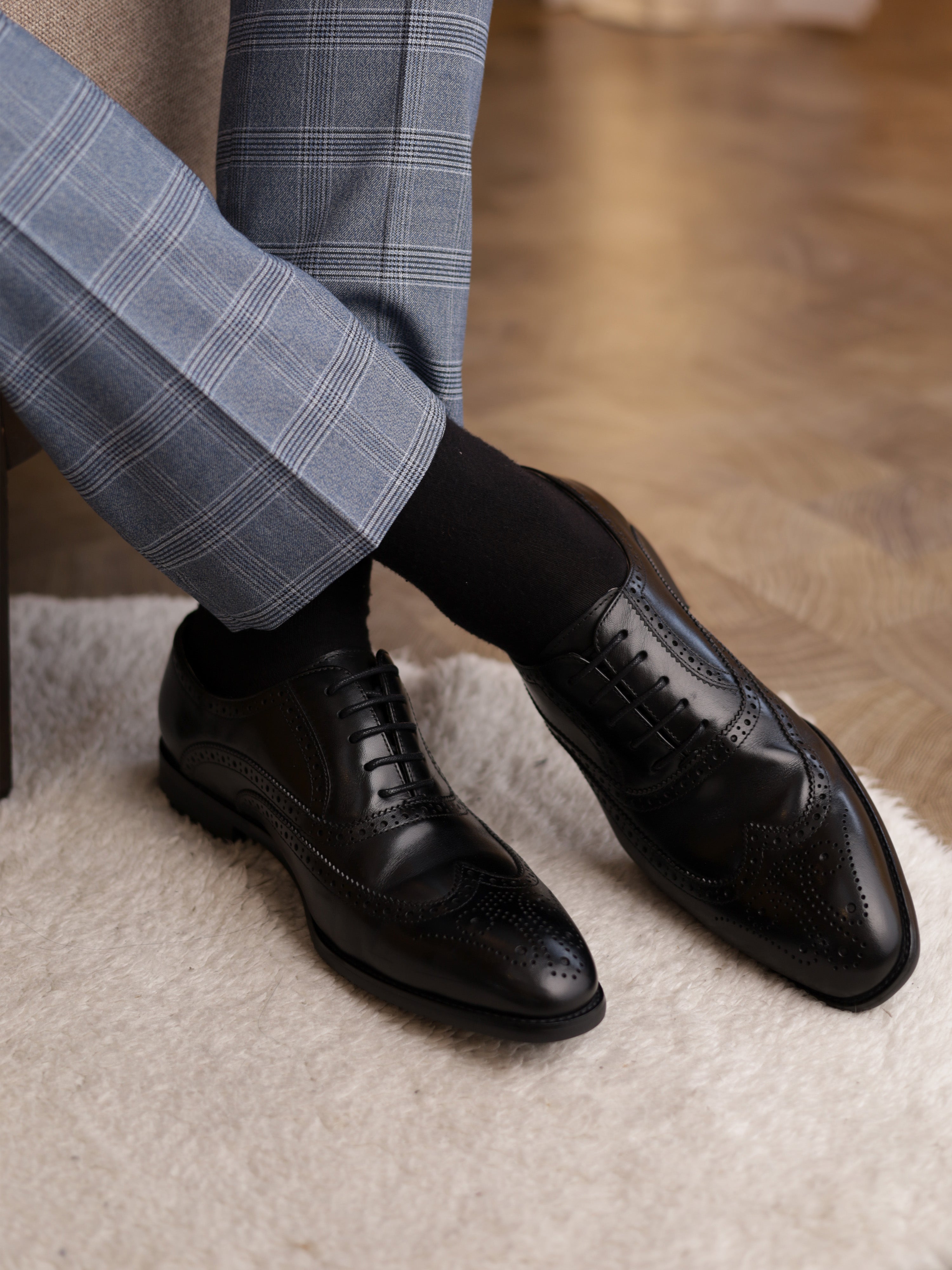 Brogue Leather Shoes Black