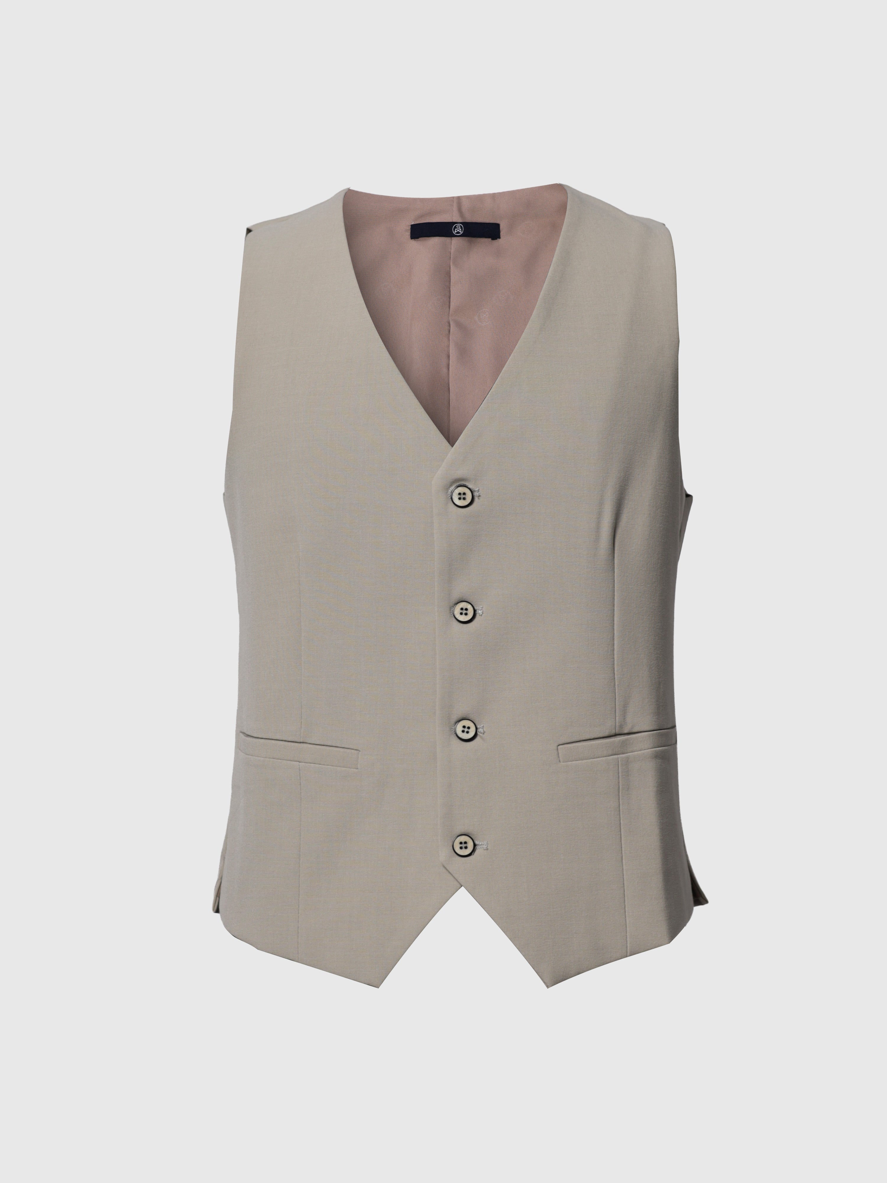 Formal vest Biege Skinny Fit
