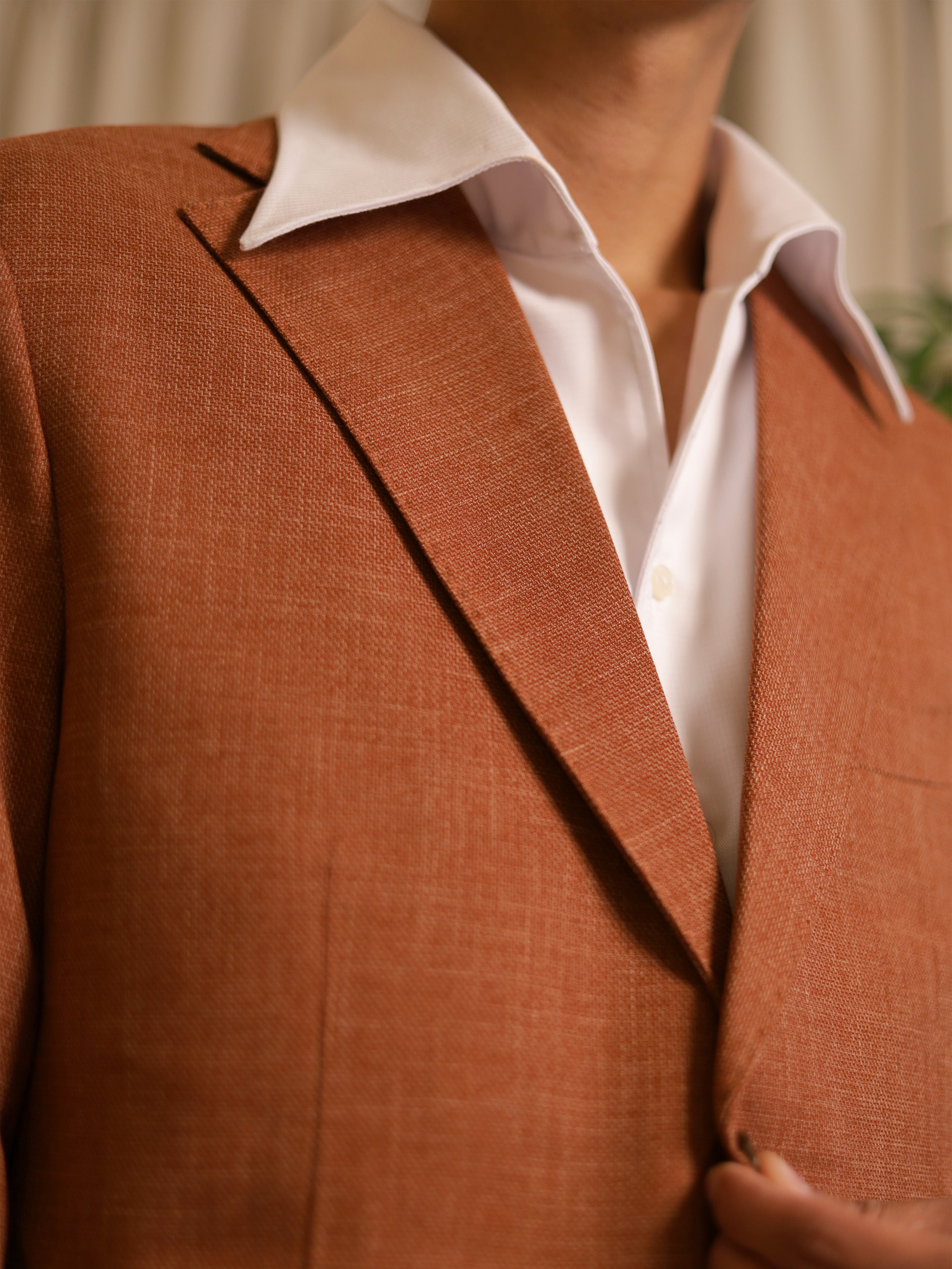 Neapolitan Notch Lapel Suit in Brown