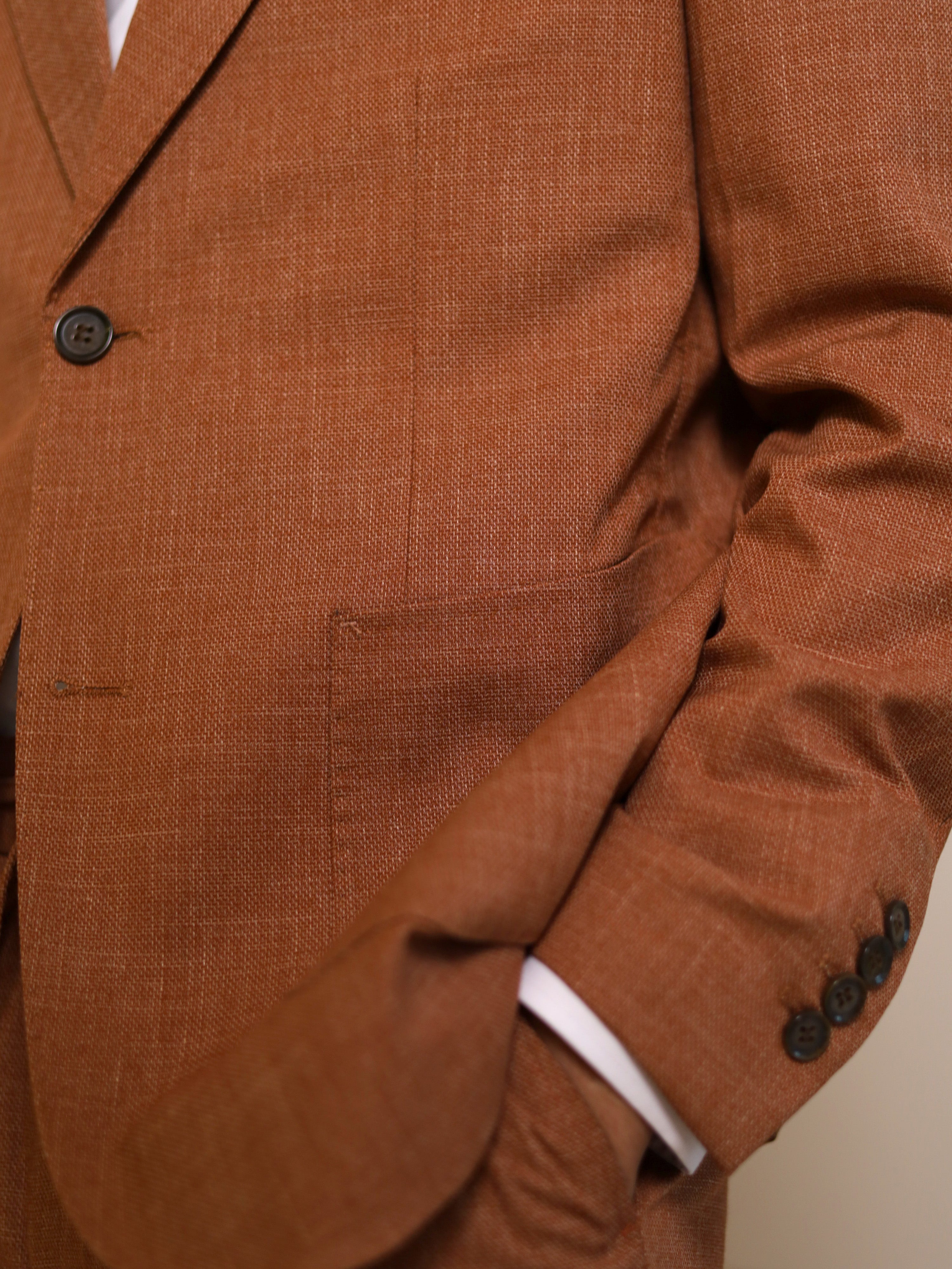 Neapolitan Notch Lapel Suit in Brown