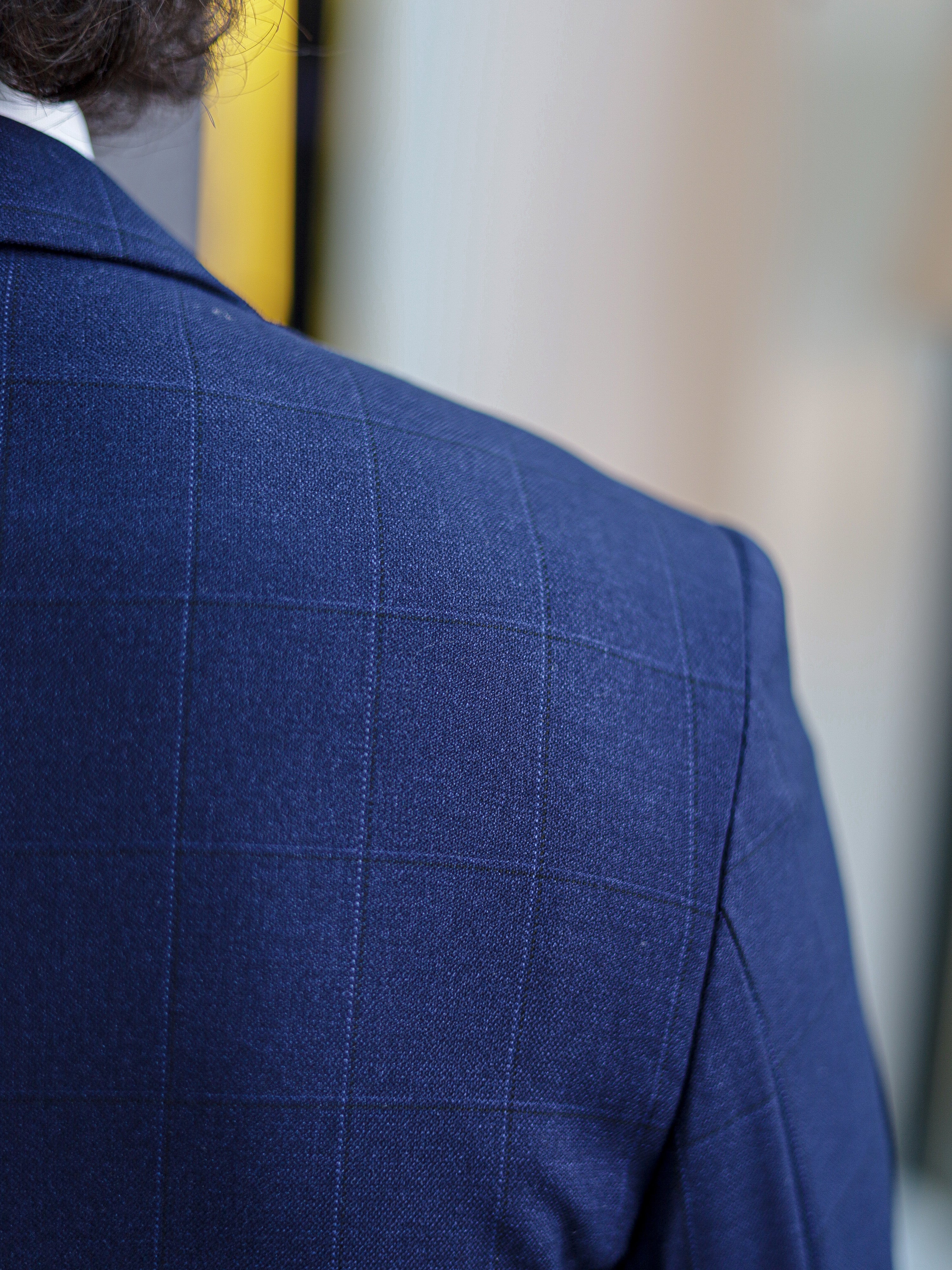 WindowPane Slim Fit Formal Suit in Blue