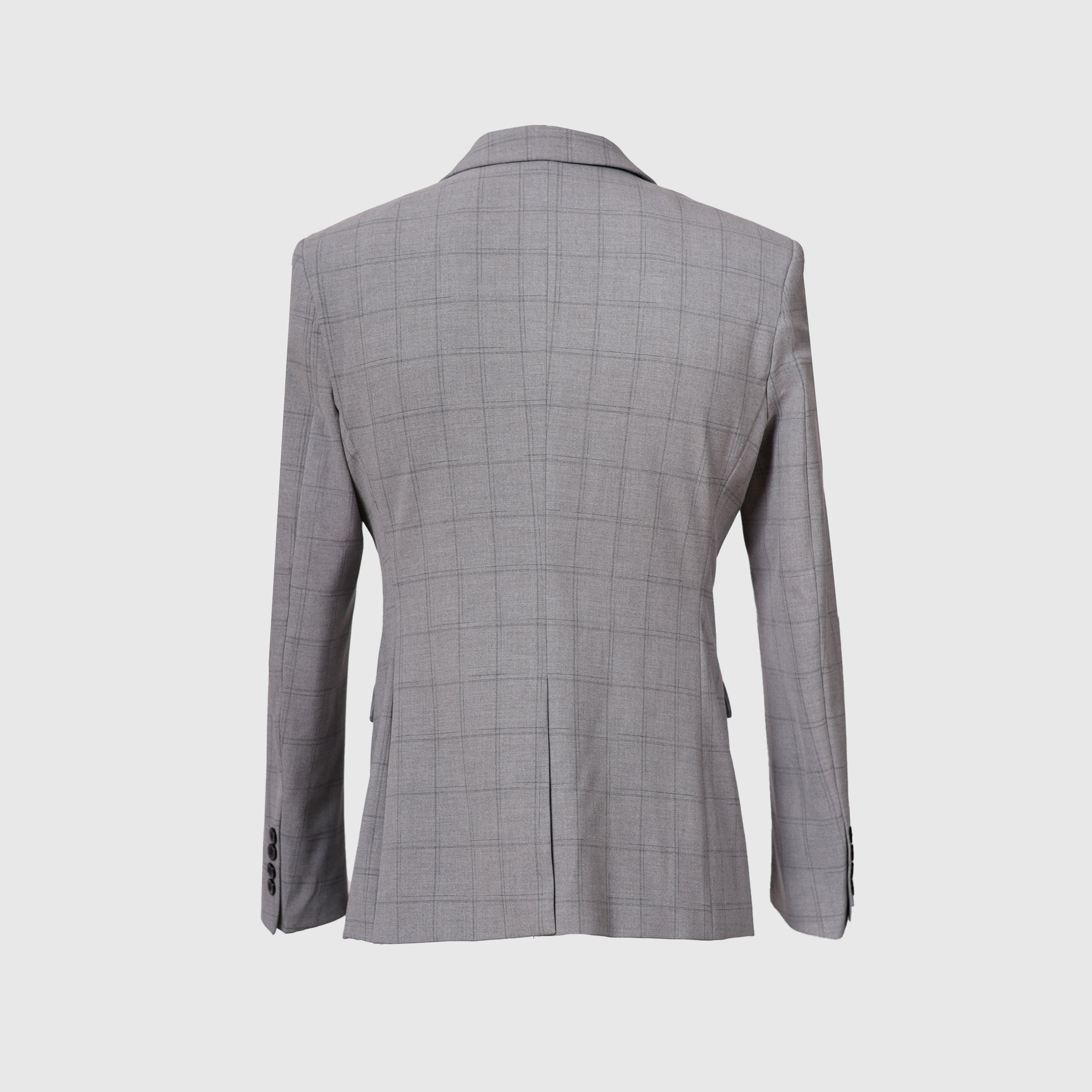 Checkered Skinny Fit Single Button Formal Suit