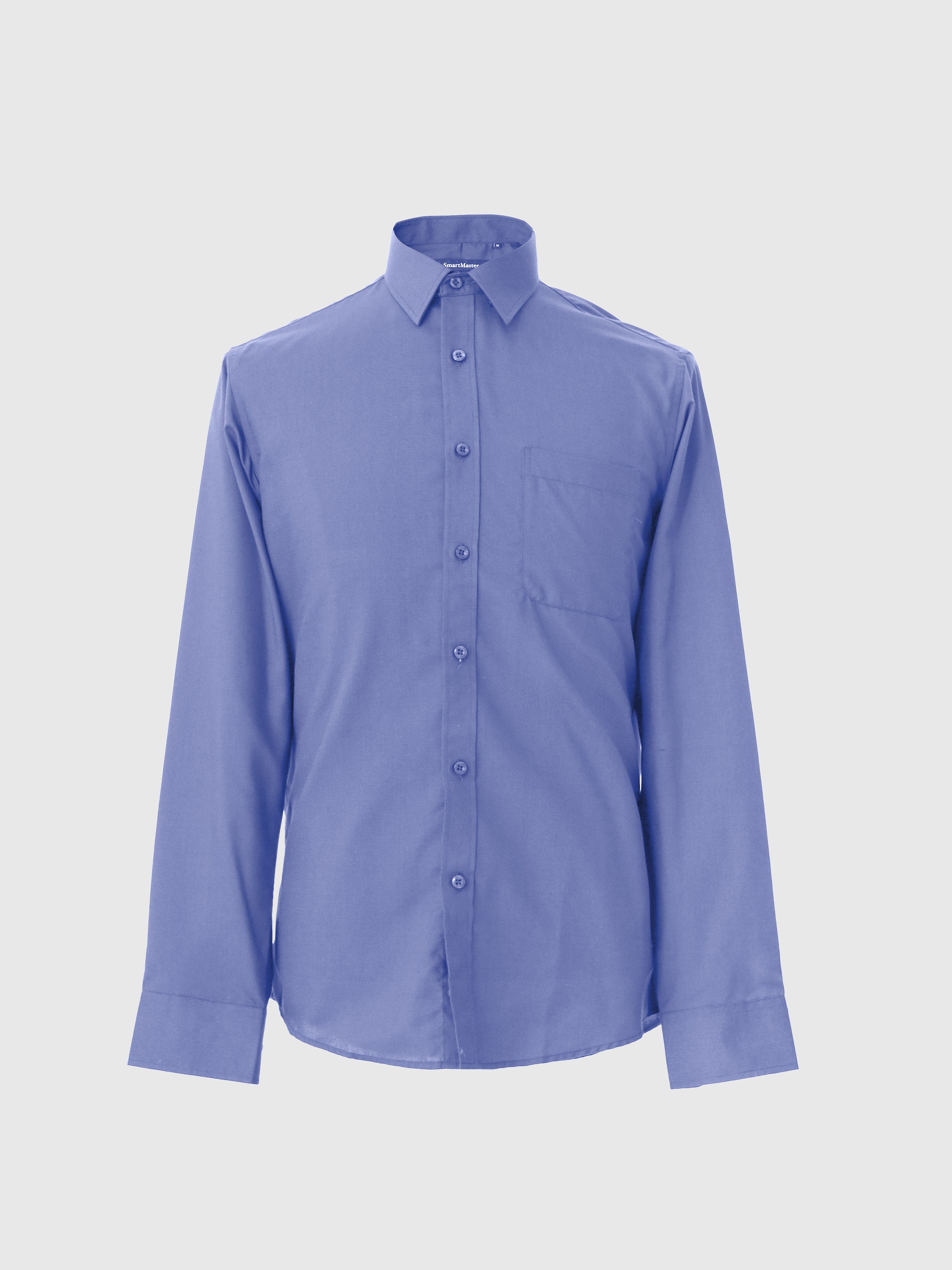 Blue Cotton Formal Shirt Regular Fit