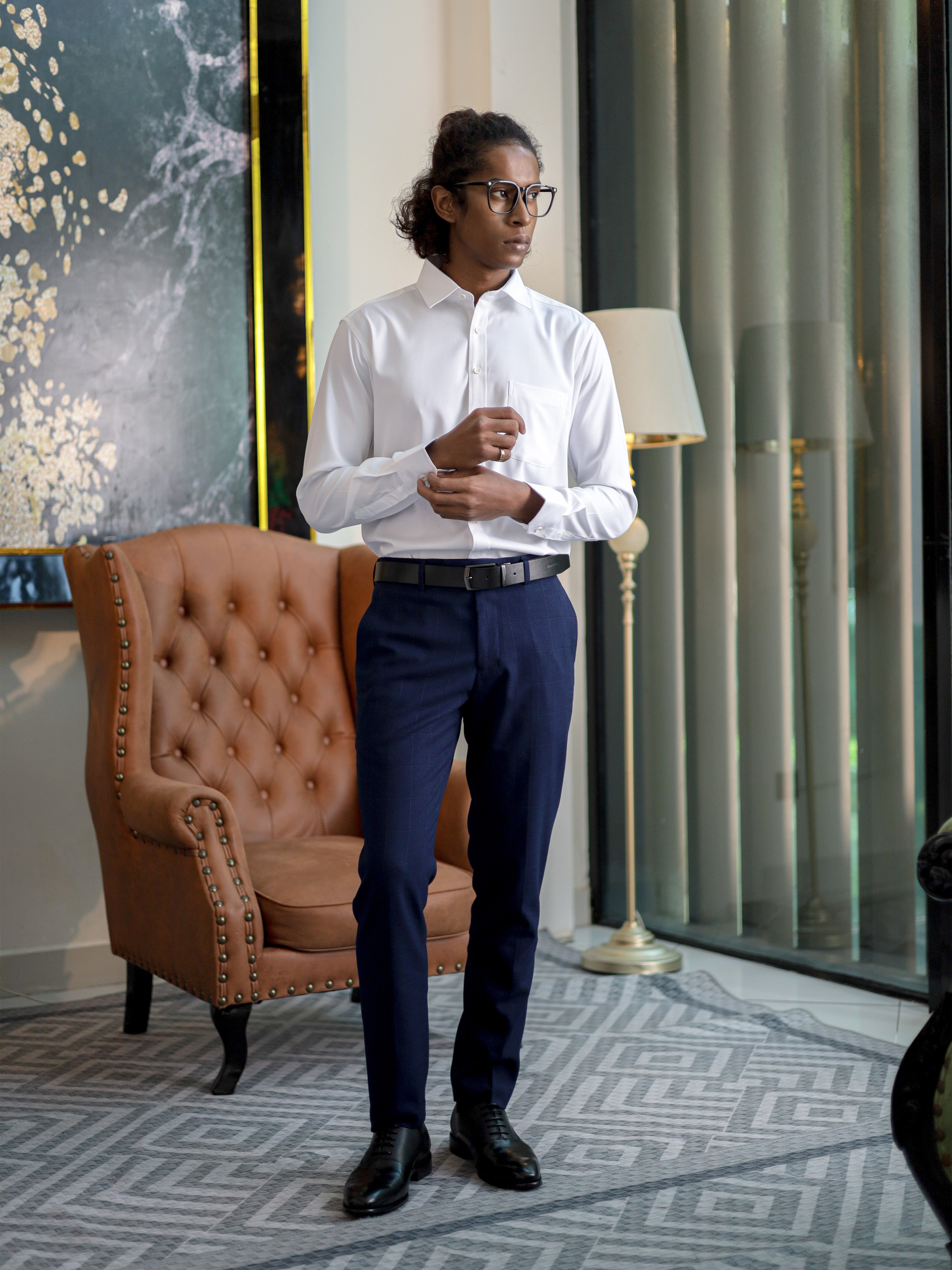 Regular Fit Formal Shirt Off White