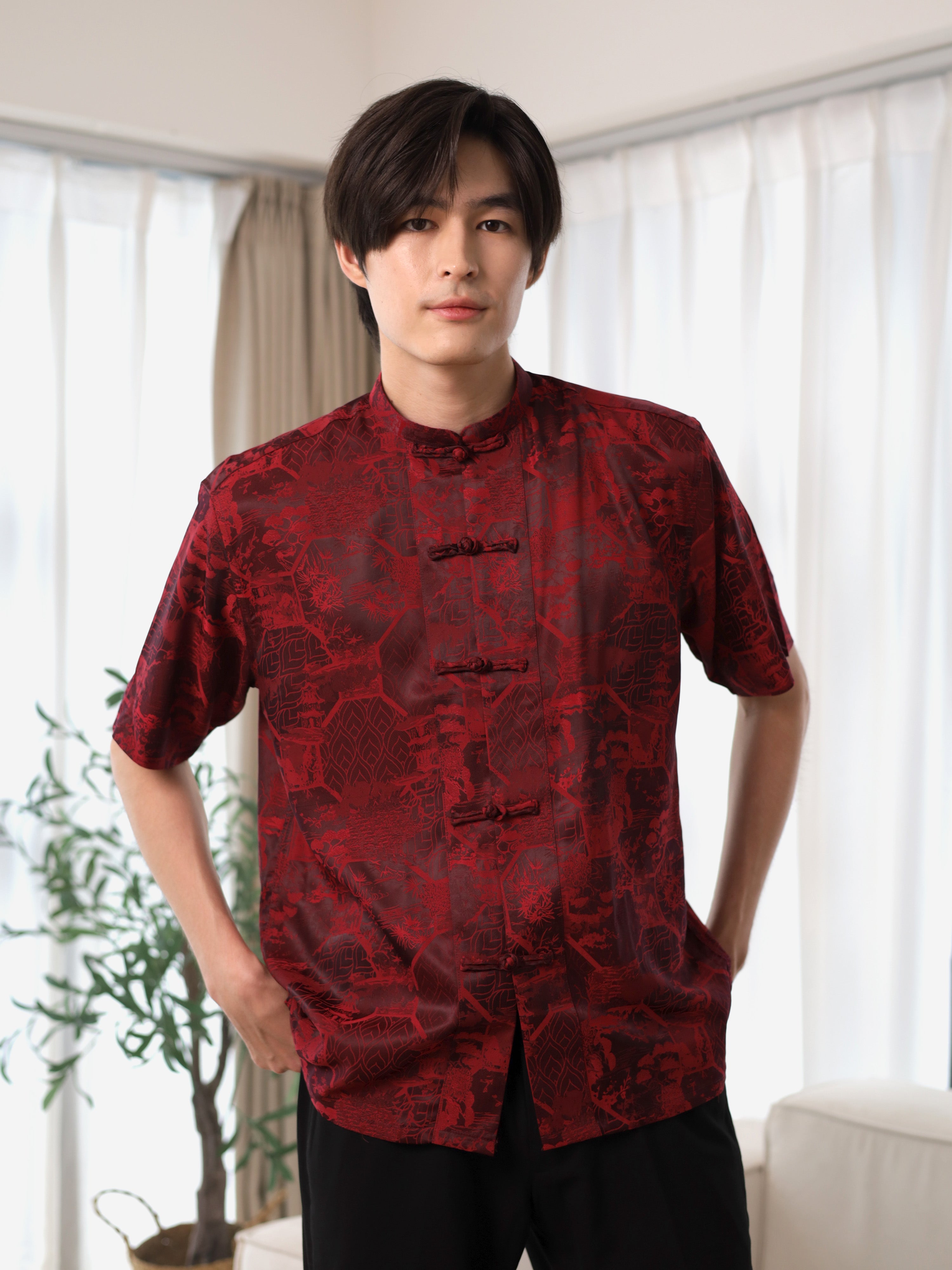 Batik Carmine Tang Shirt
