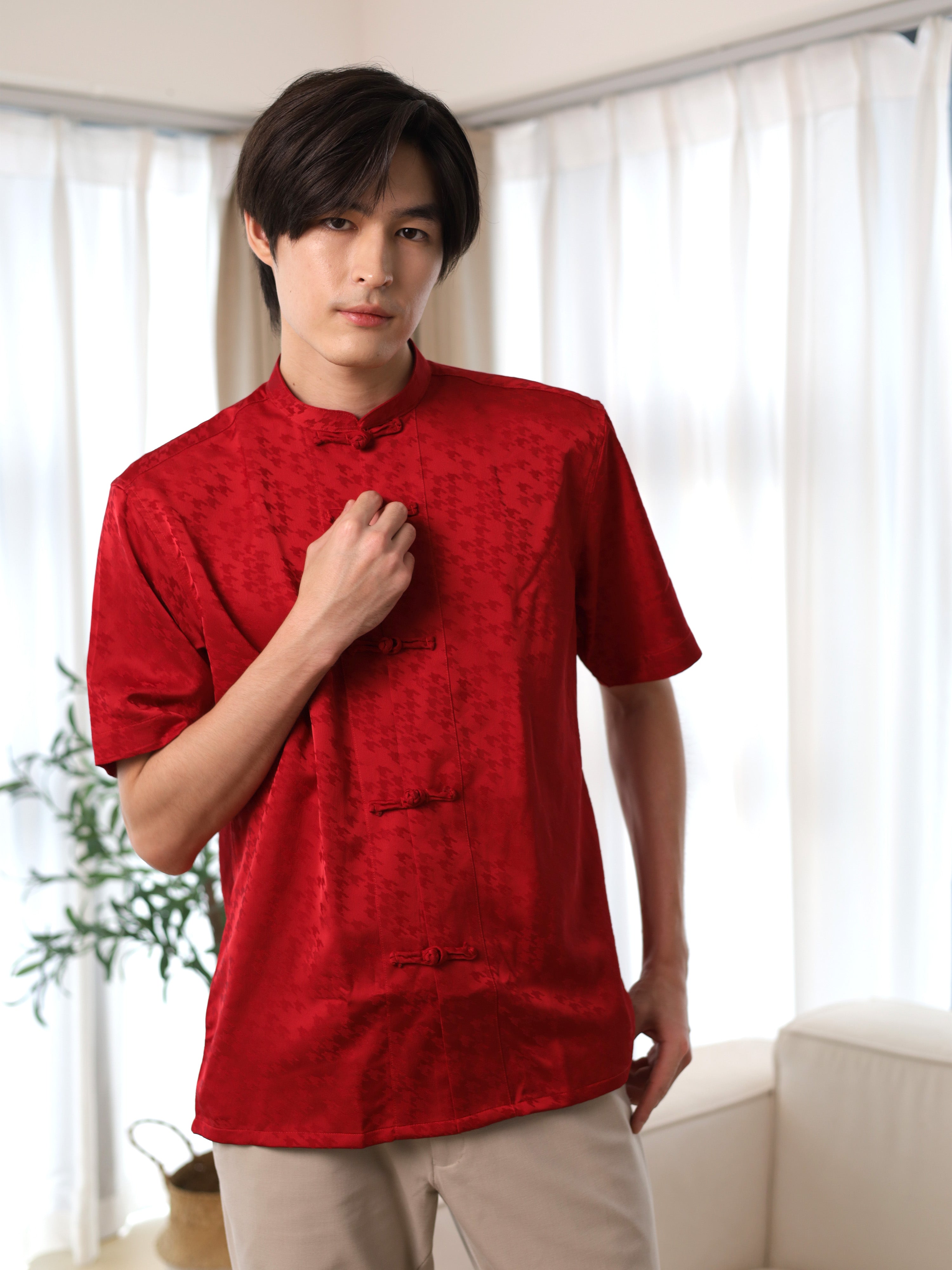 Houndstooth Red Tang Shirt