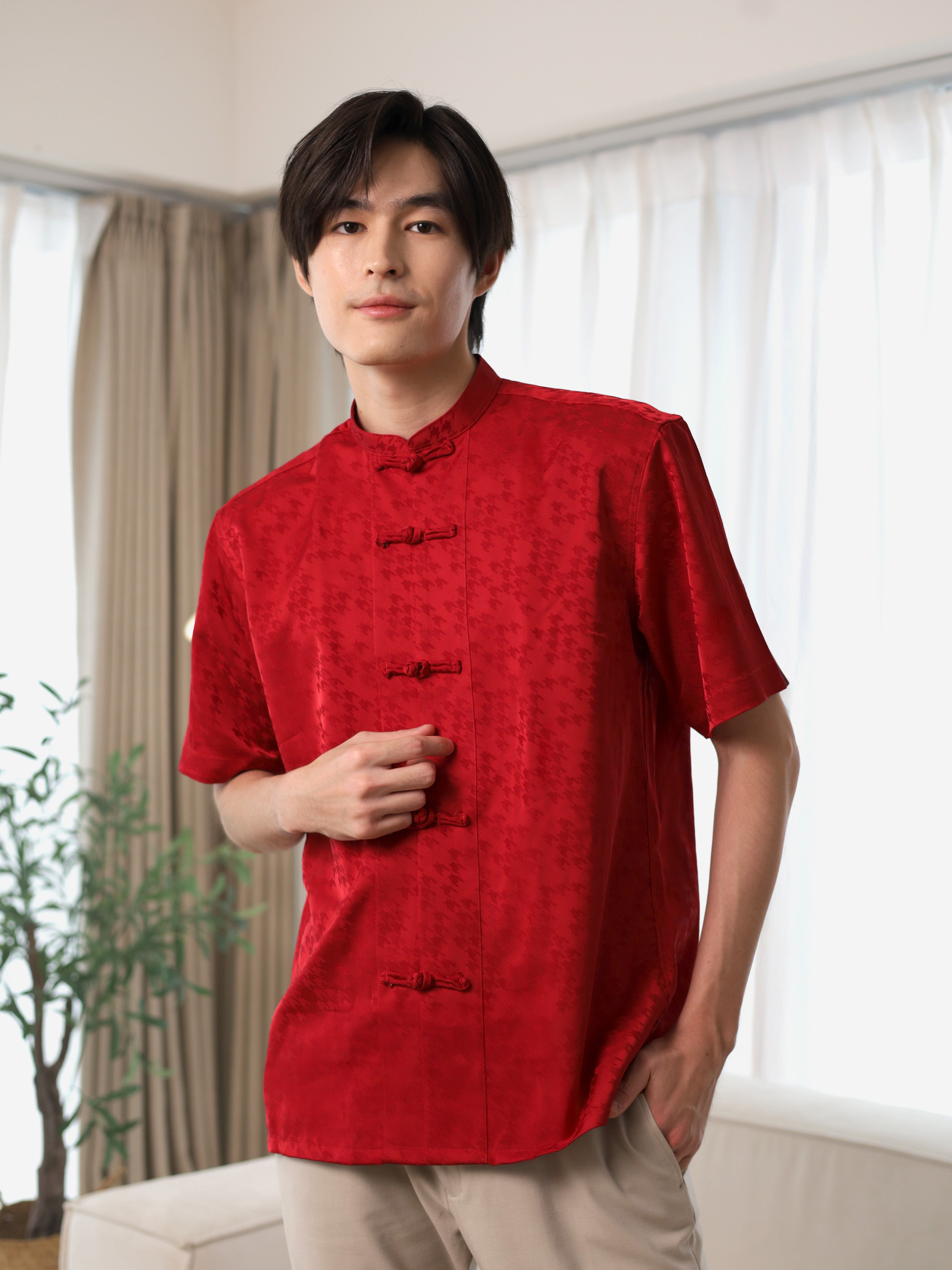 Houndstooth Red Tang Shirt