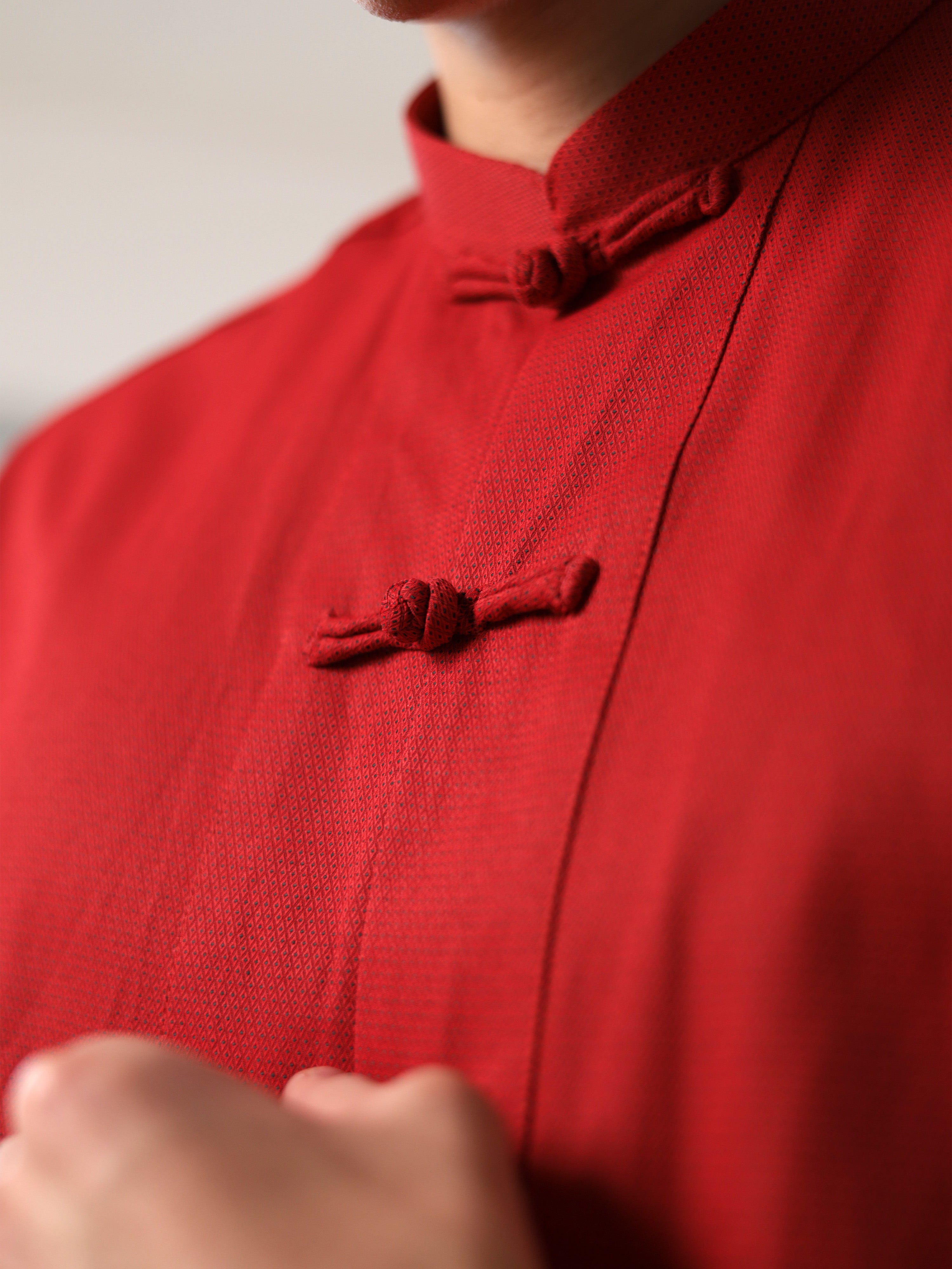 Argyle Tang Shirt in Red