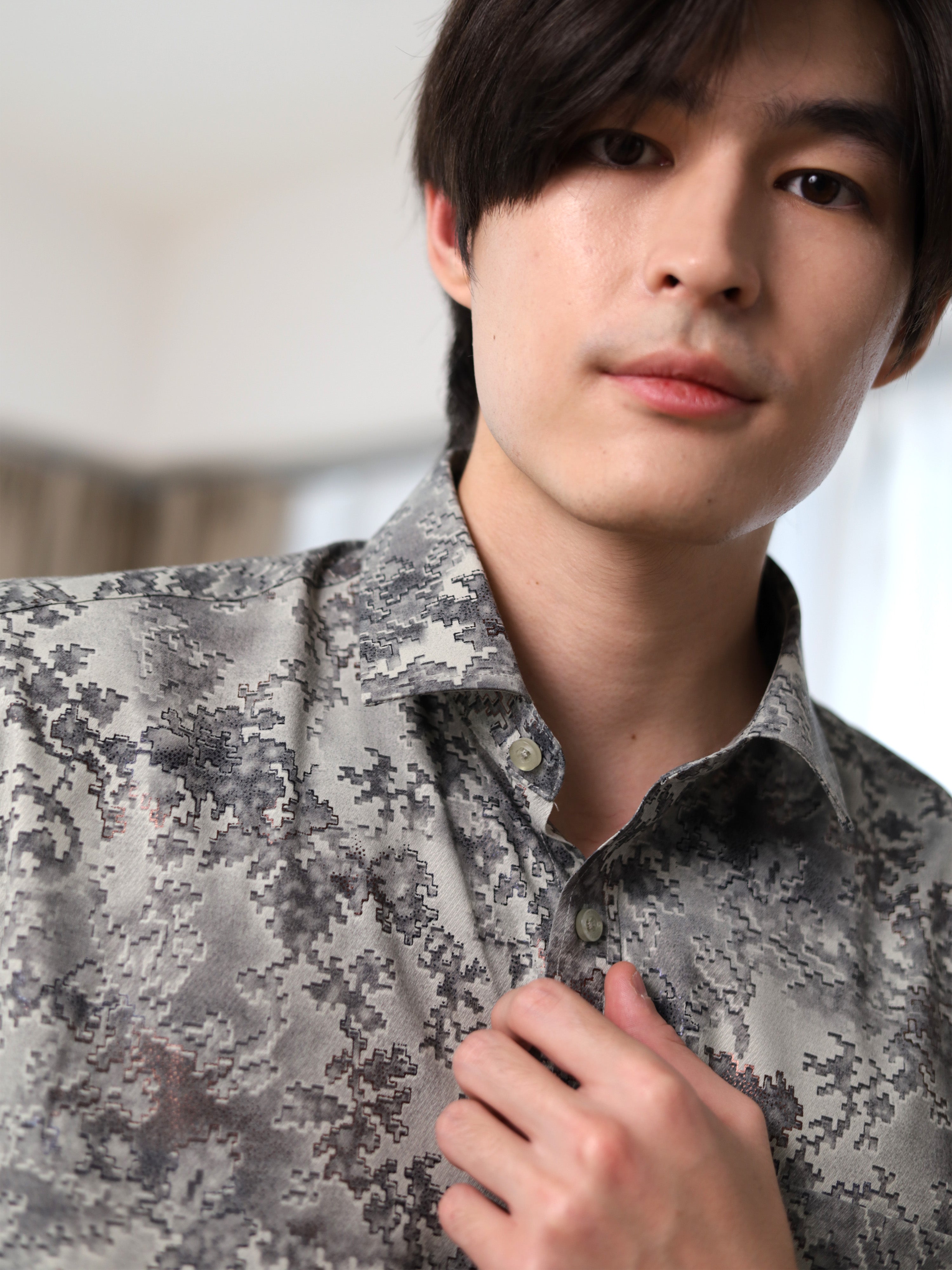 Pixamo Grey Casual Shirt