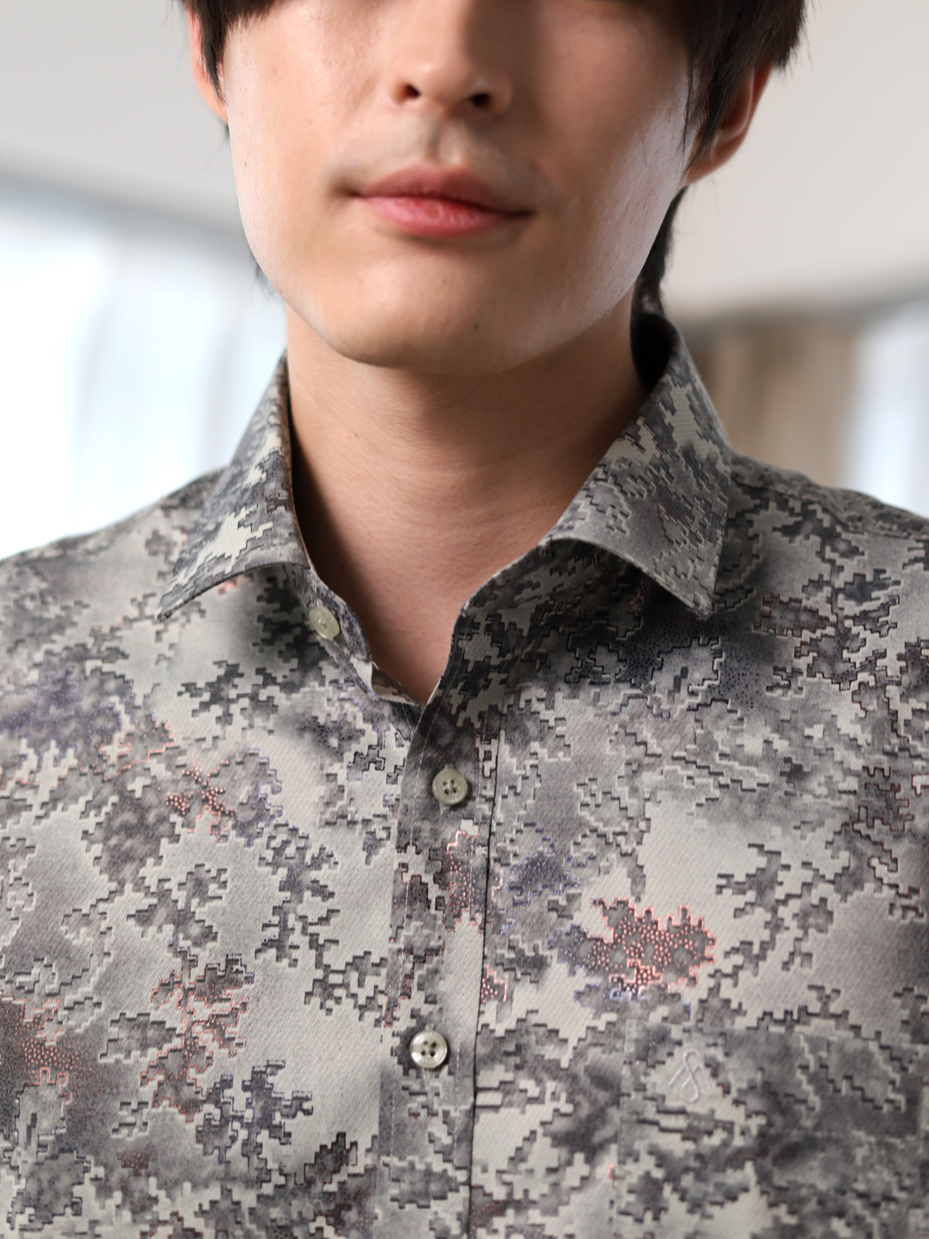 Pixamo Grey Casual Shirt