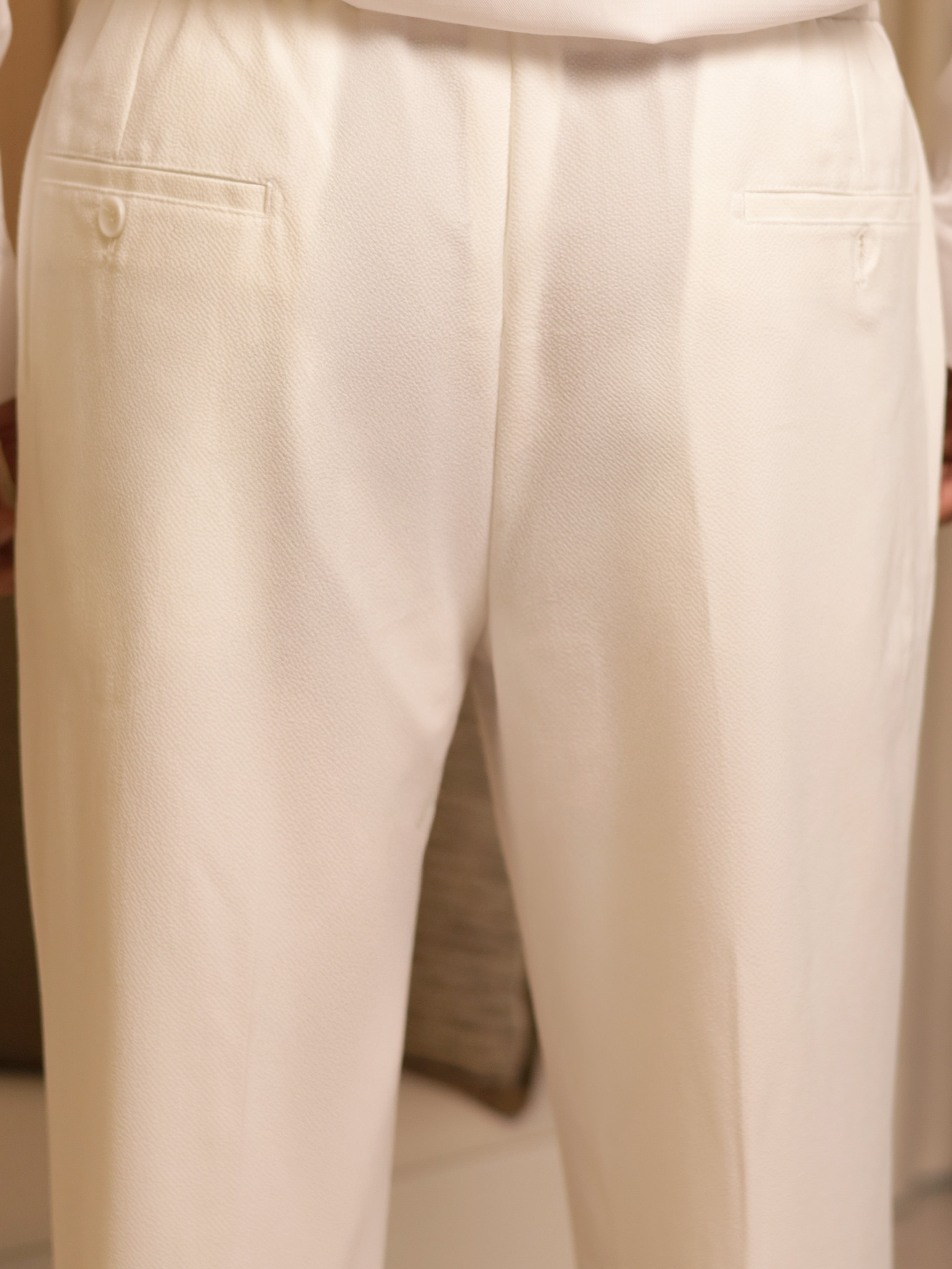 Neapolitan Formal Trousers in White
