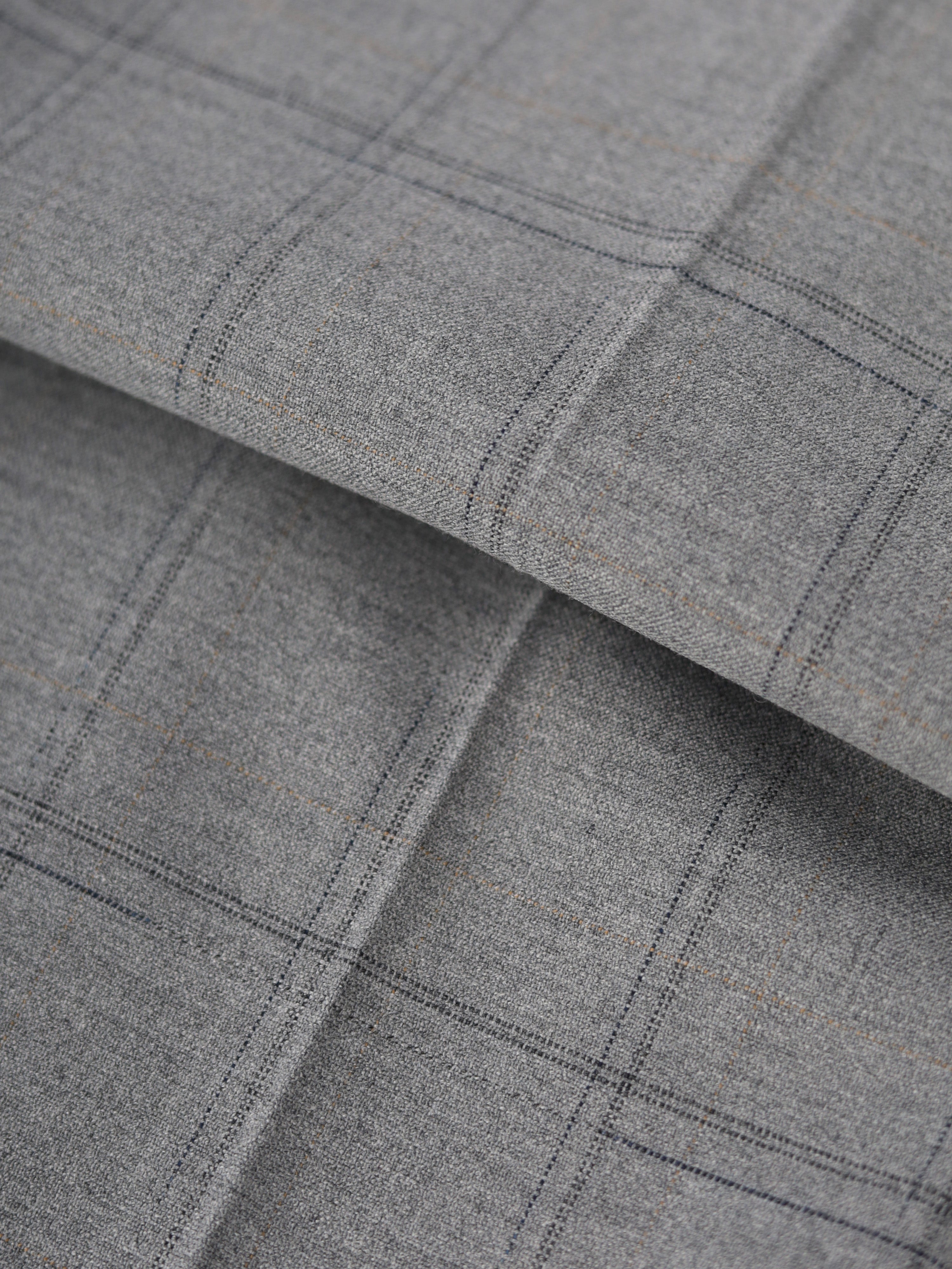 Windowpane Trousers Light Grey