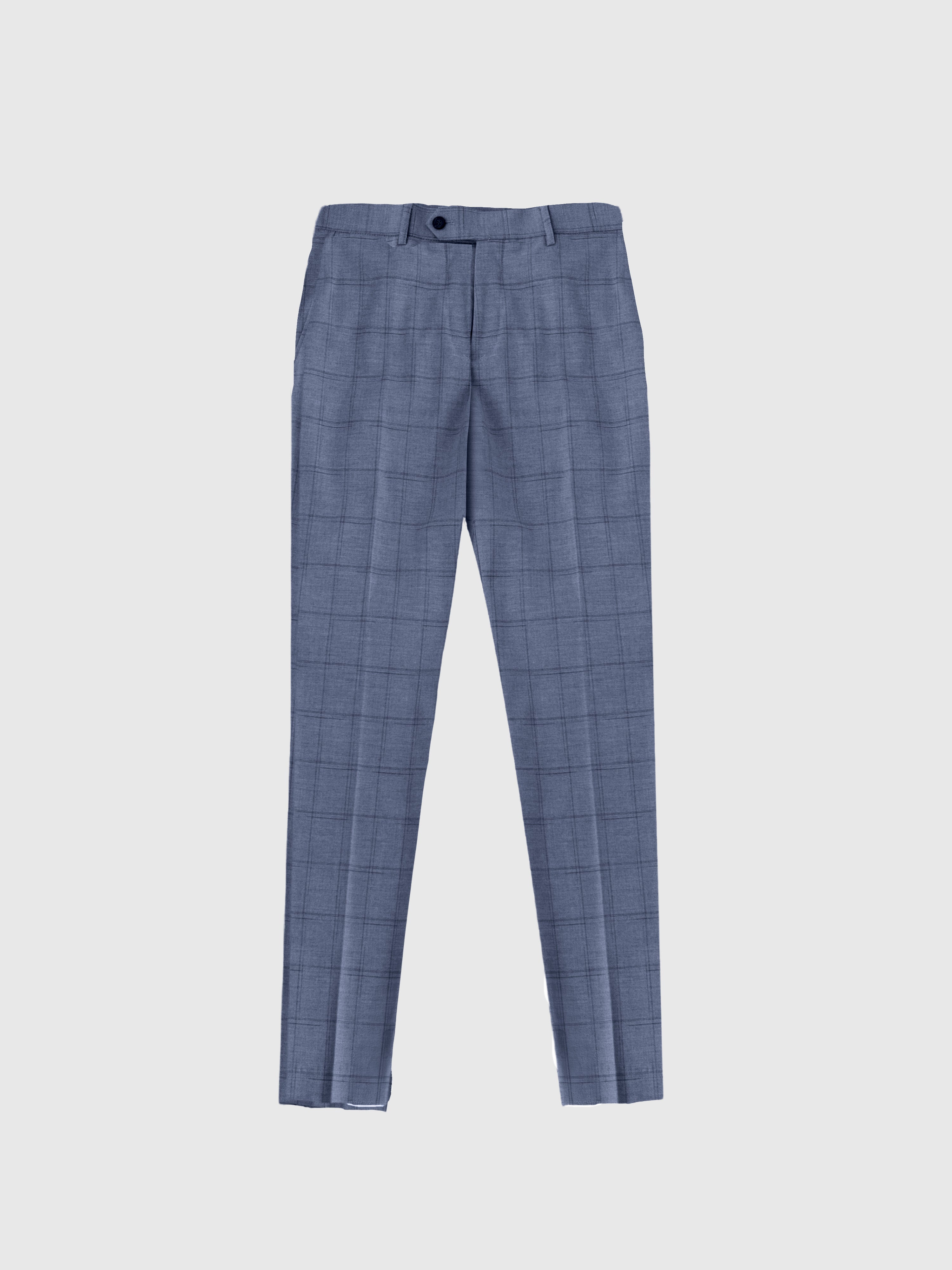 Windowpane Trousers Blue