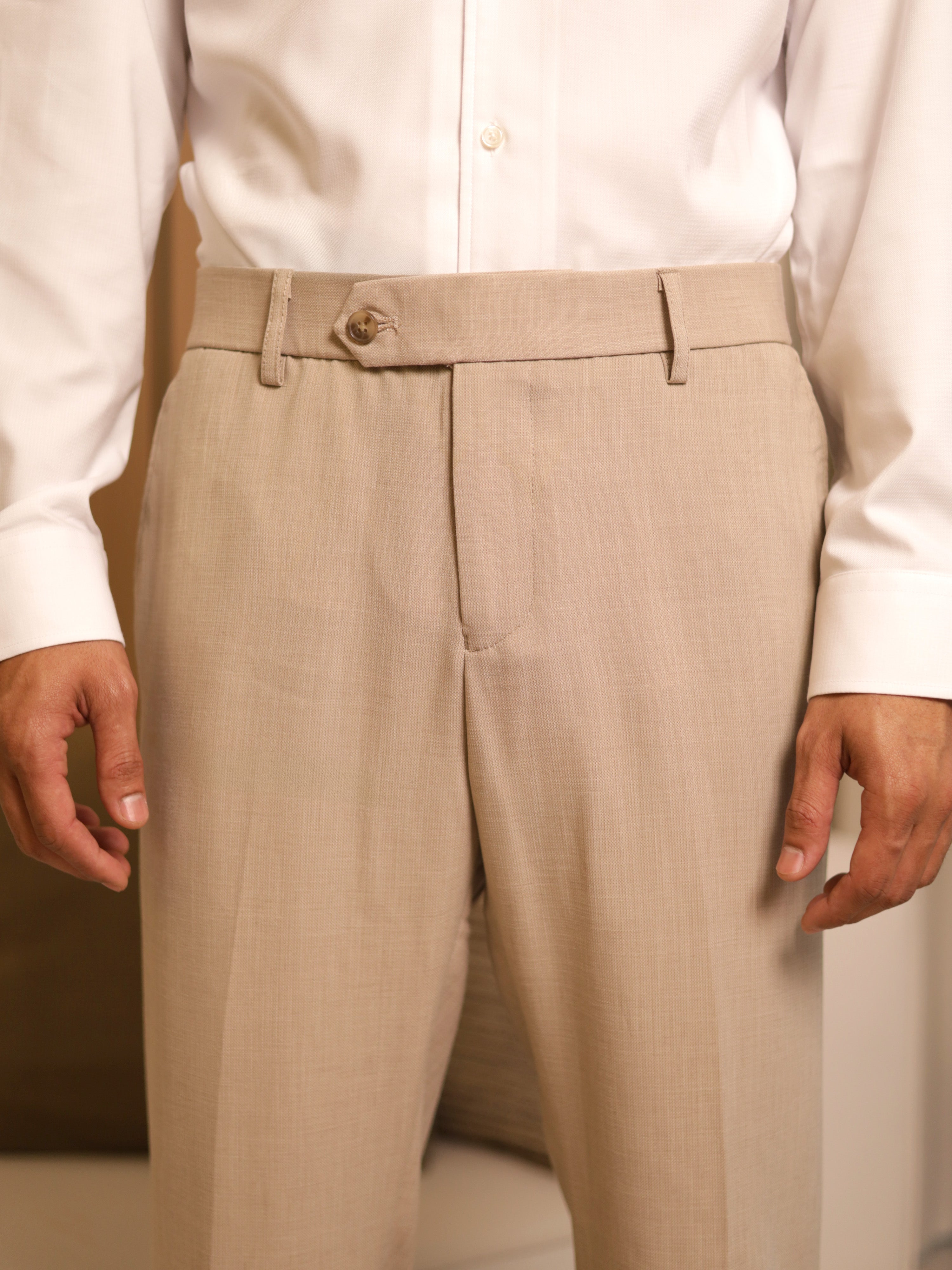 Neapolitan Formal Trousers in Beige