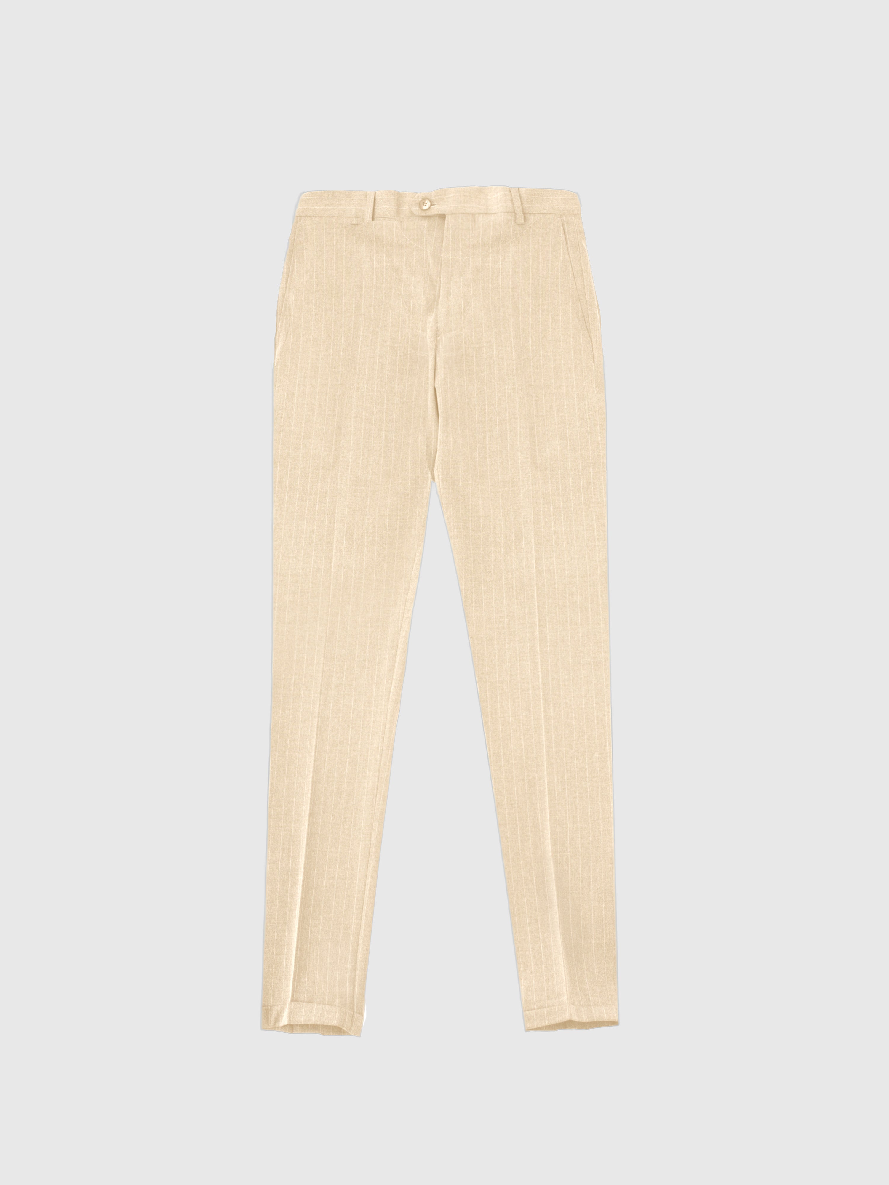 Pinstripe Pastel Yellow Trousers