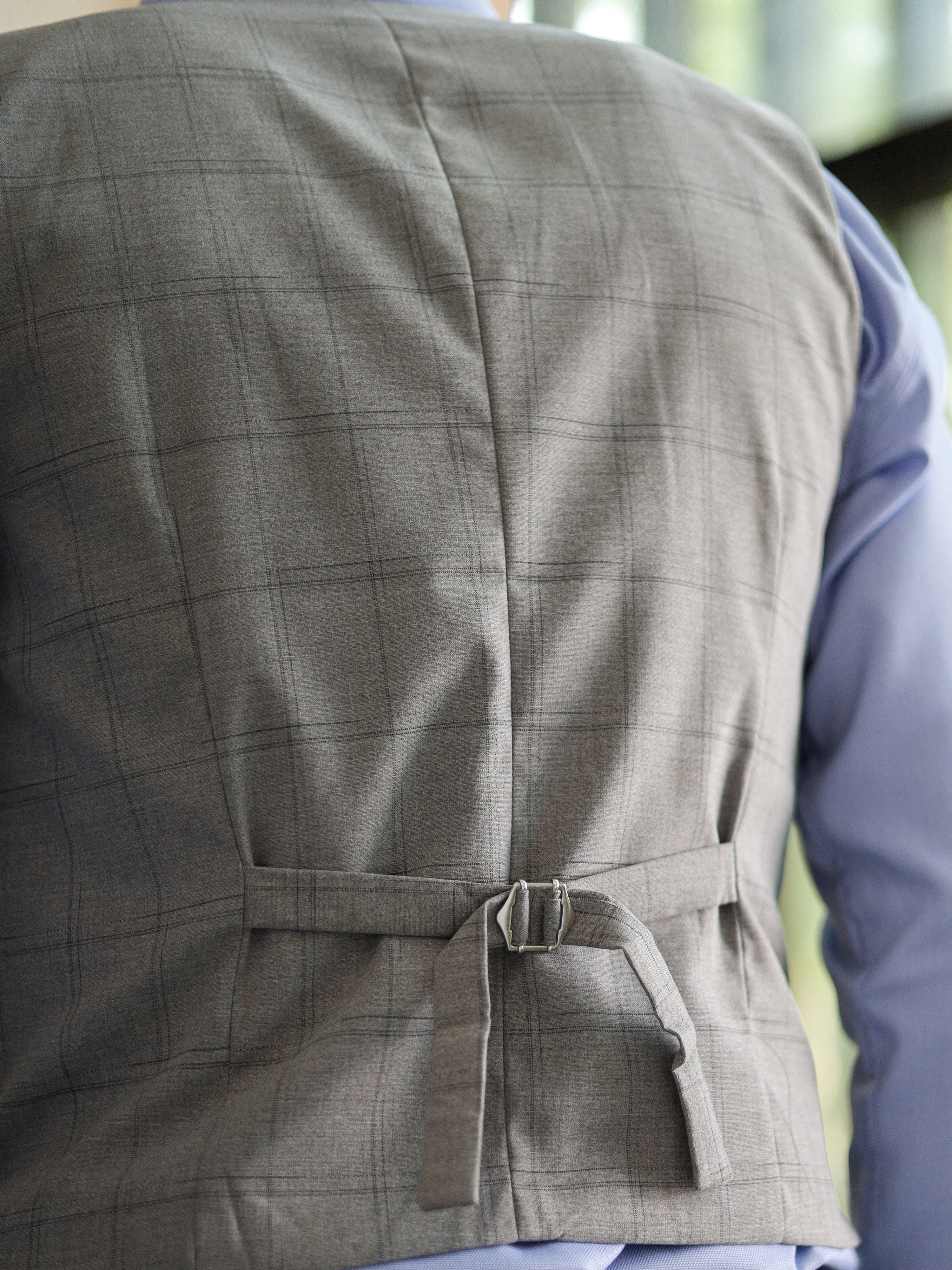 WindowPane Skinny Fit Formal vest in Light Grey