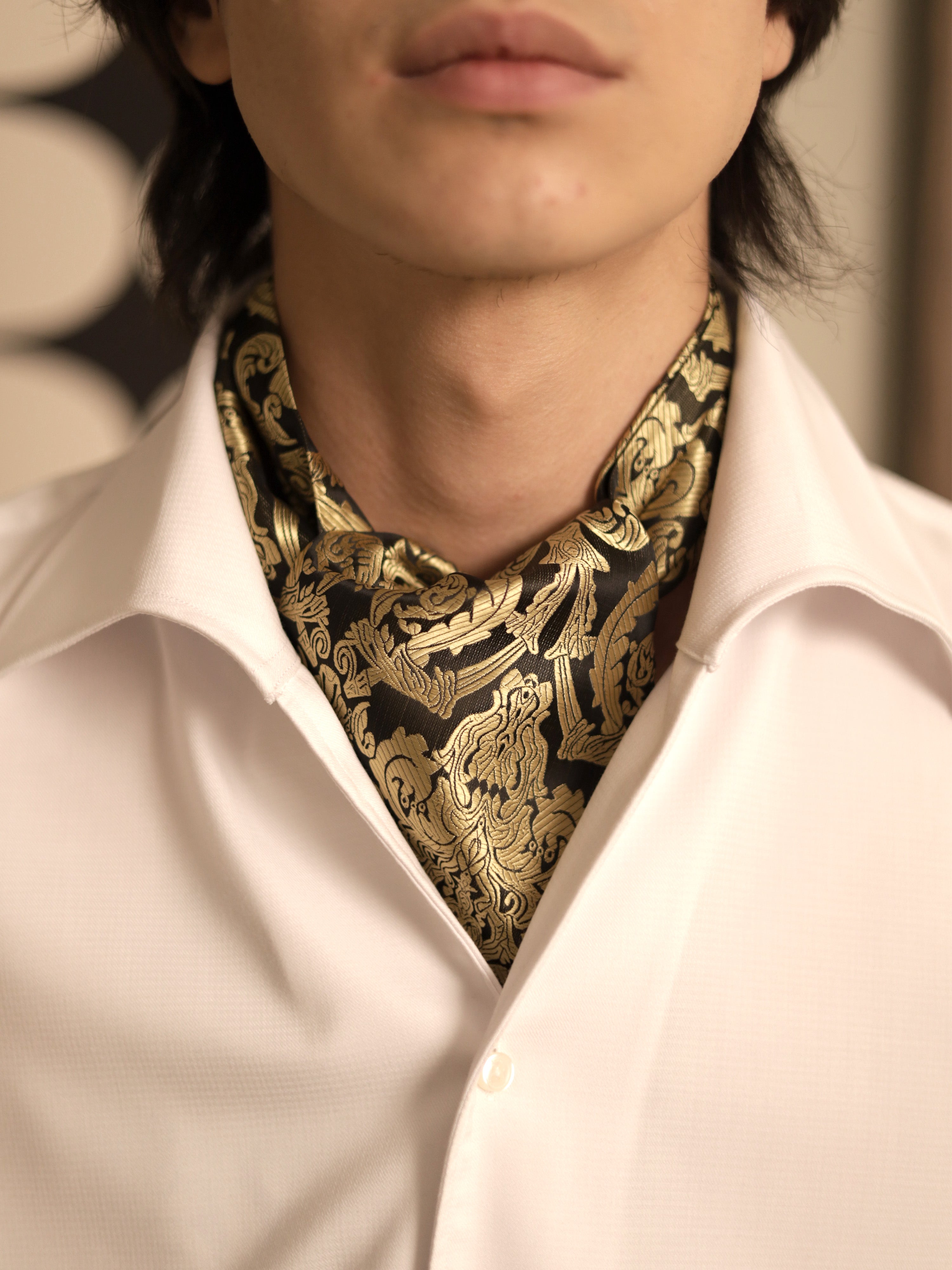 Ascot Tie Damask Champagne
