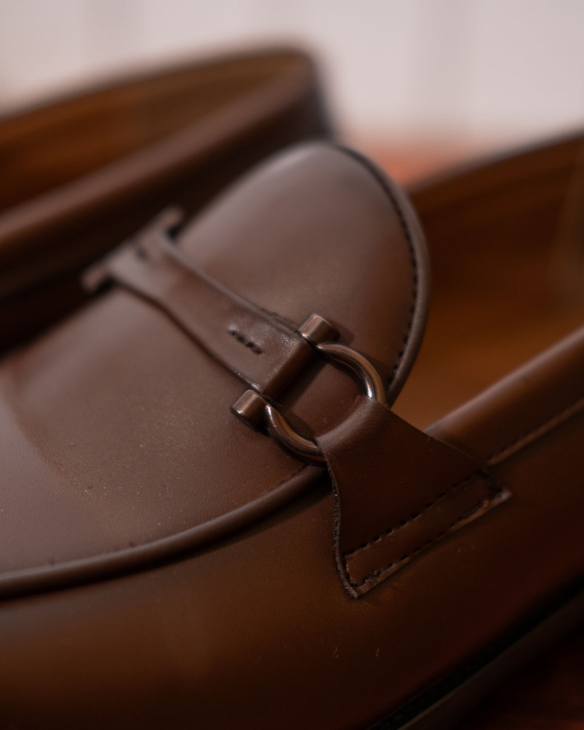 Horsebit Loafers in Medium Brown
