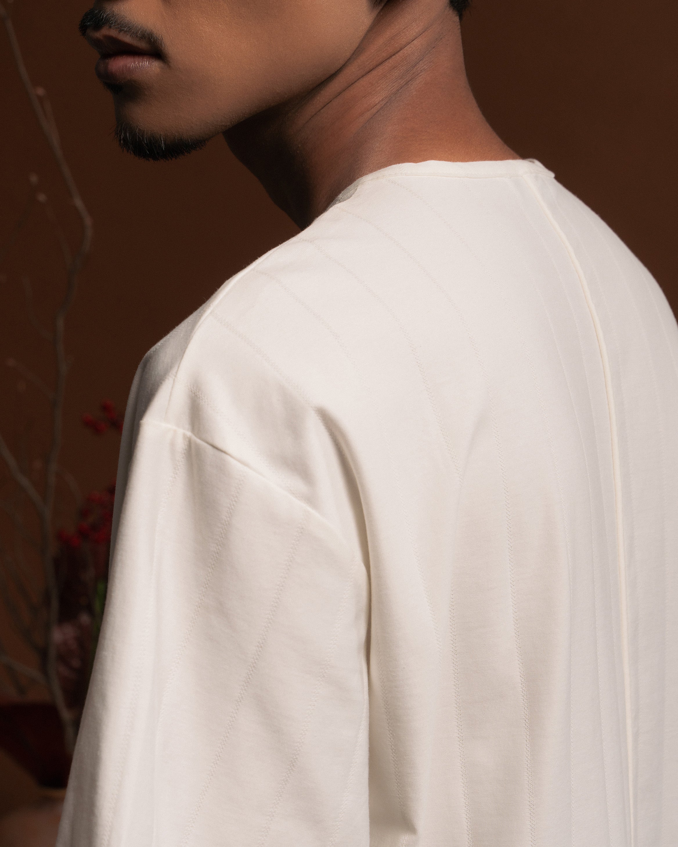 Plain Kurta Shirt in White