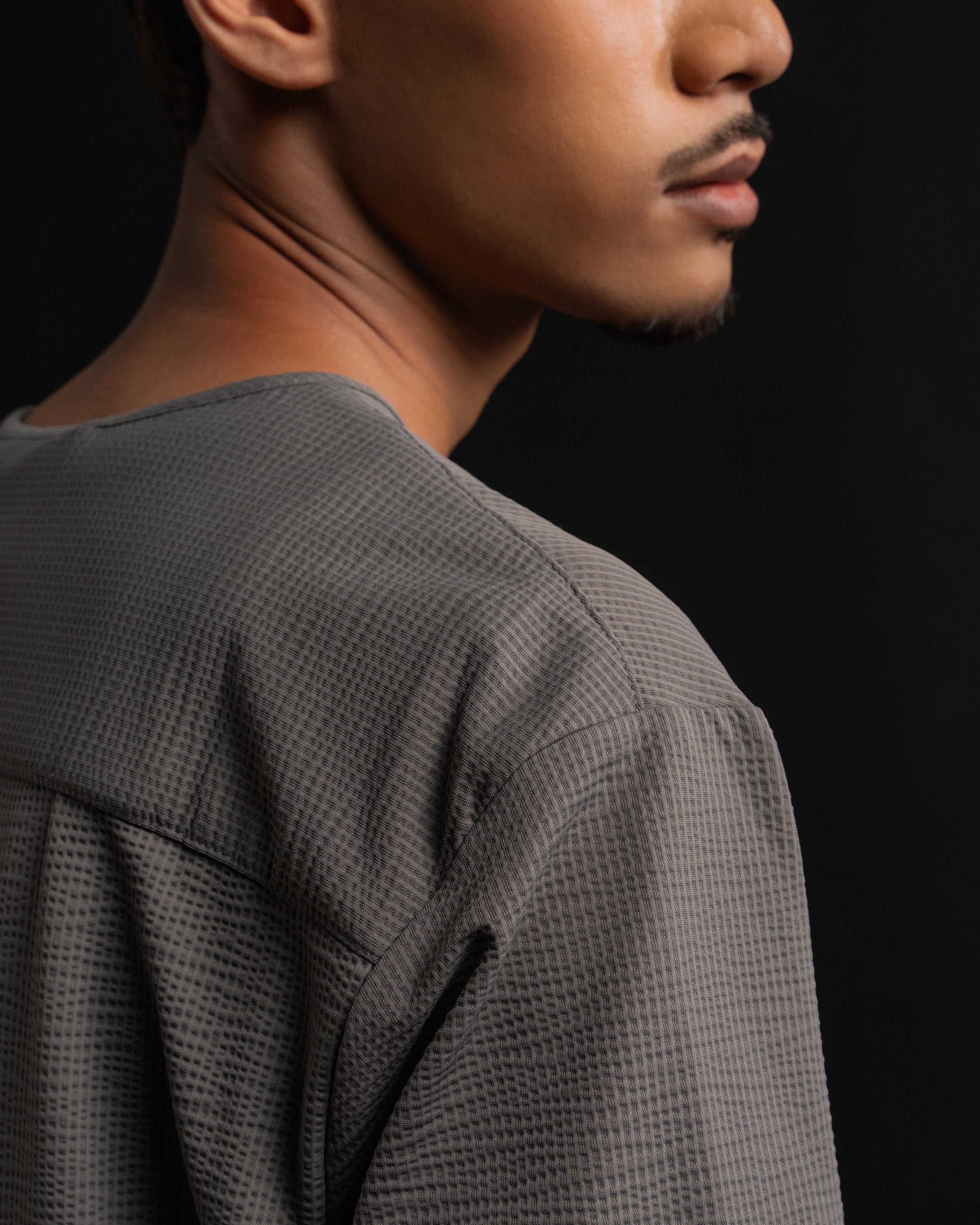 Weave Kurta Shirt in Grey