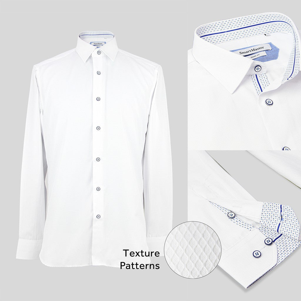 SmartMaster Men White Series Cotton Formal Shirt