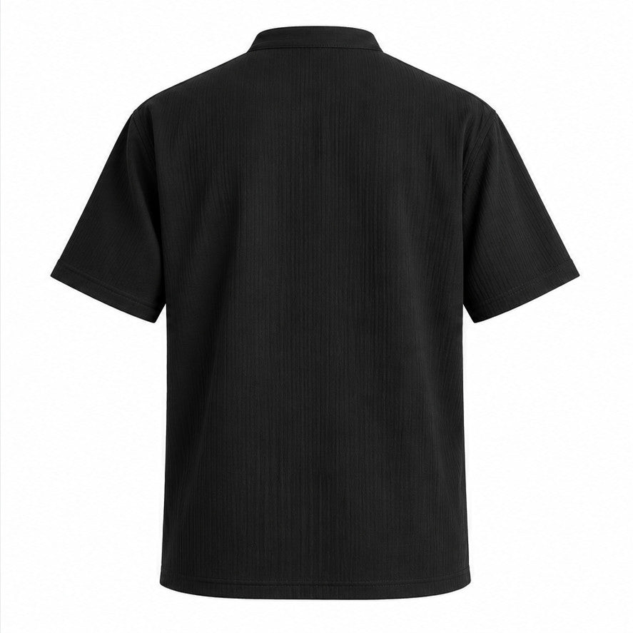SmartMaster Textured Kurta Shirt in Black