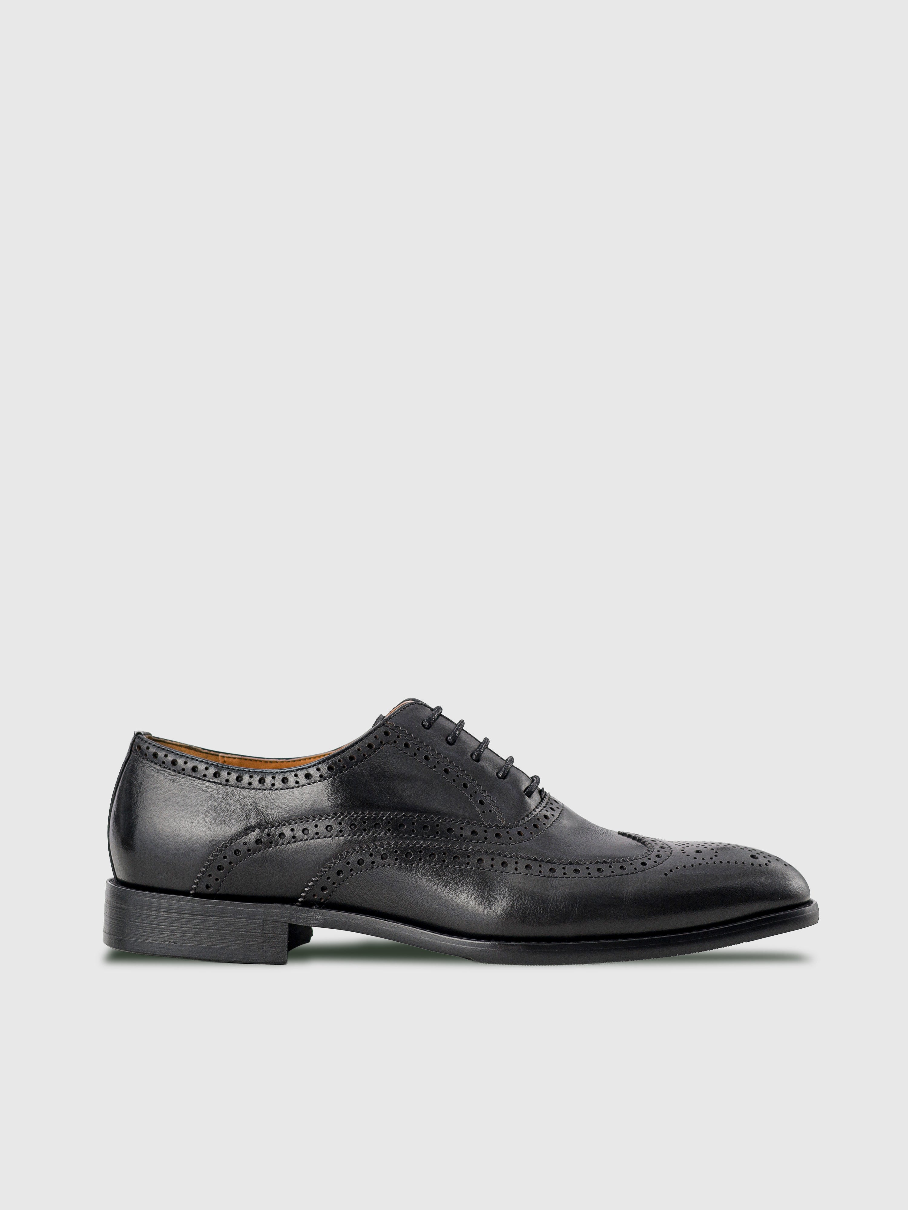 Brogue Leather Shoes Black