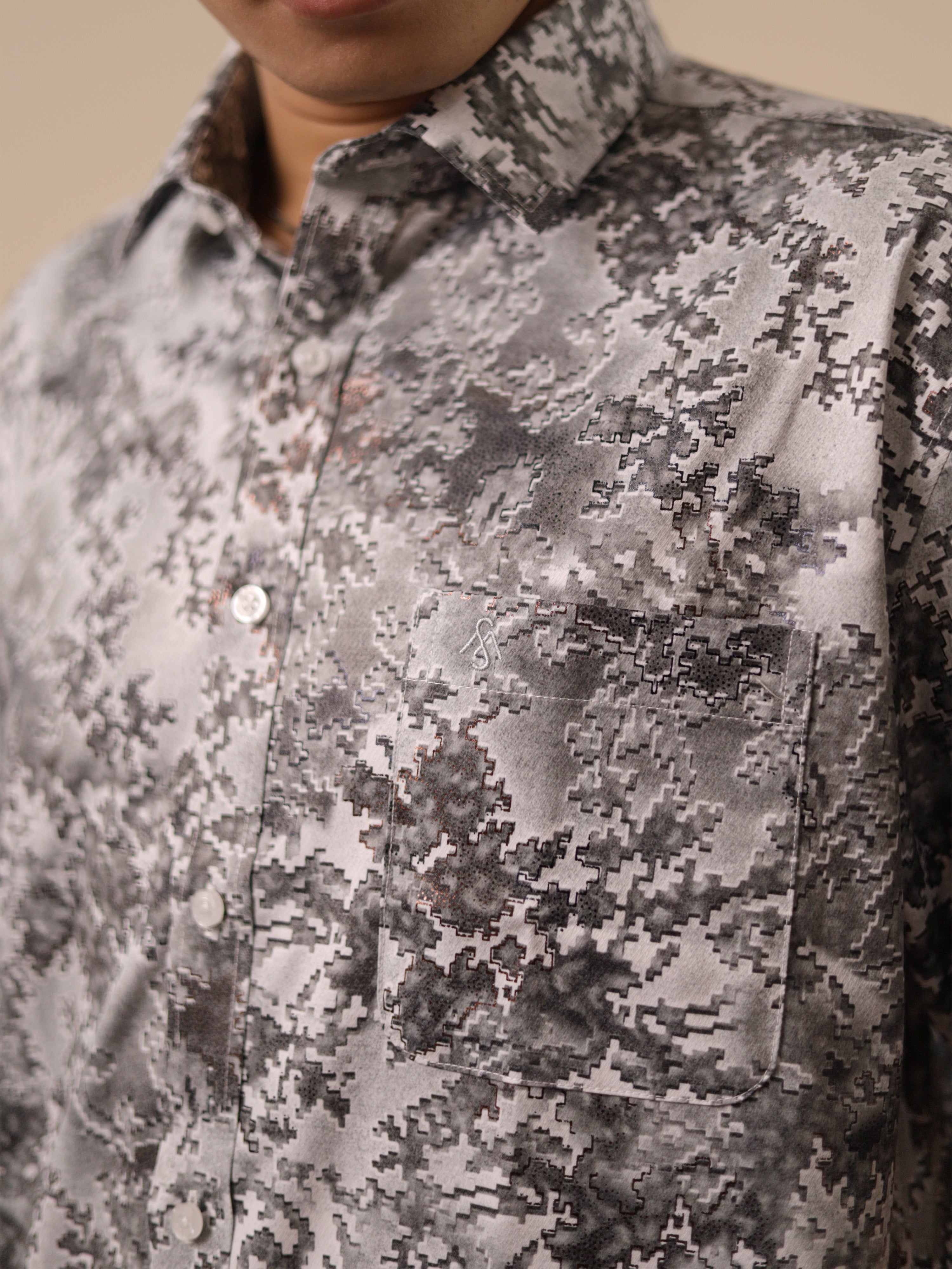 Pixamo Grey Casual Shirt