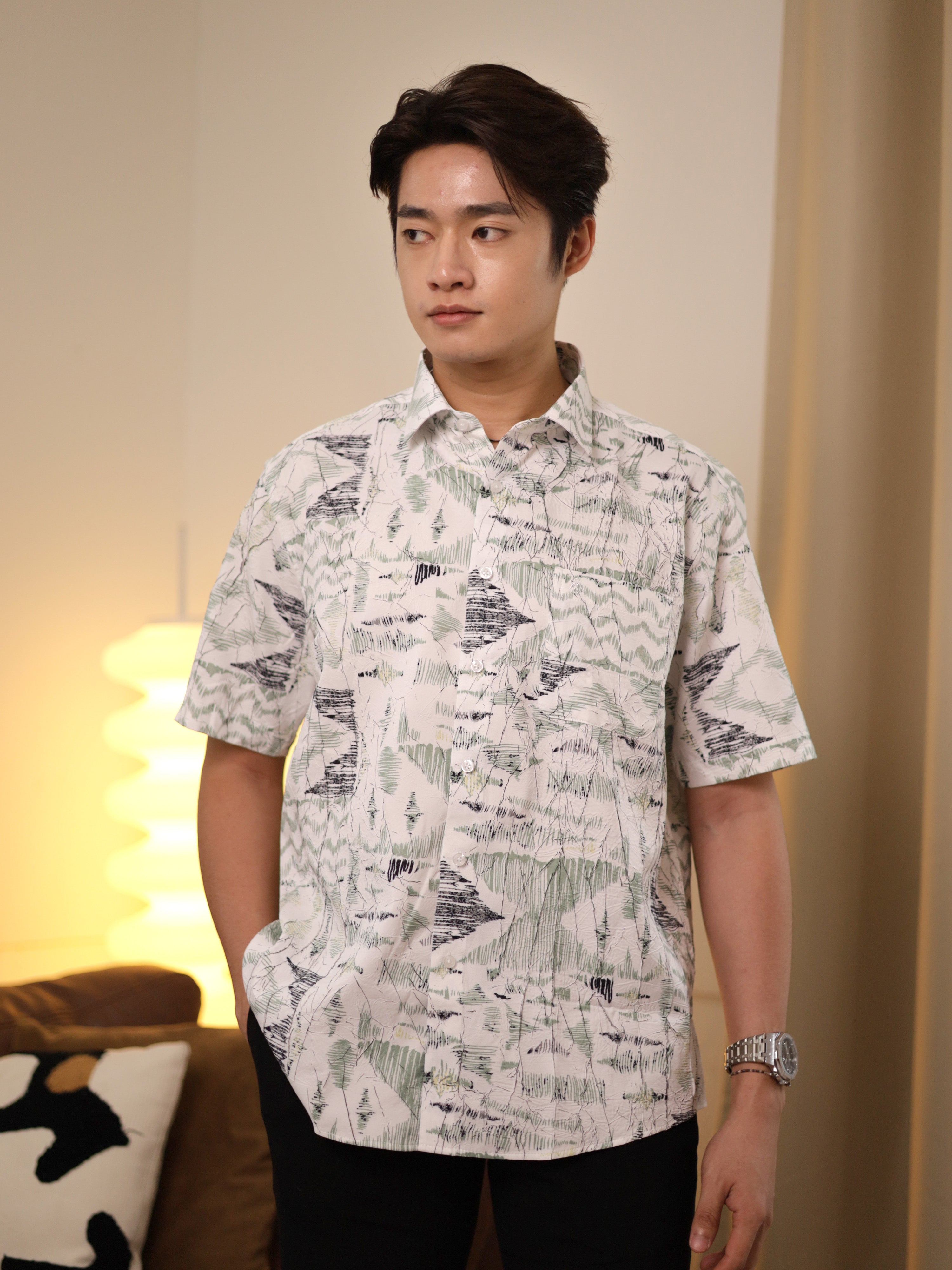 Sketch Brown Casual Shirt