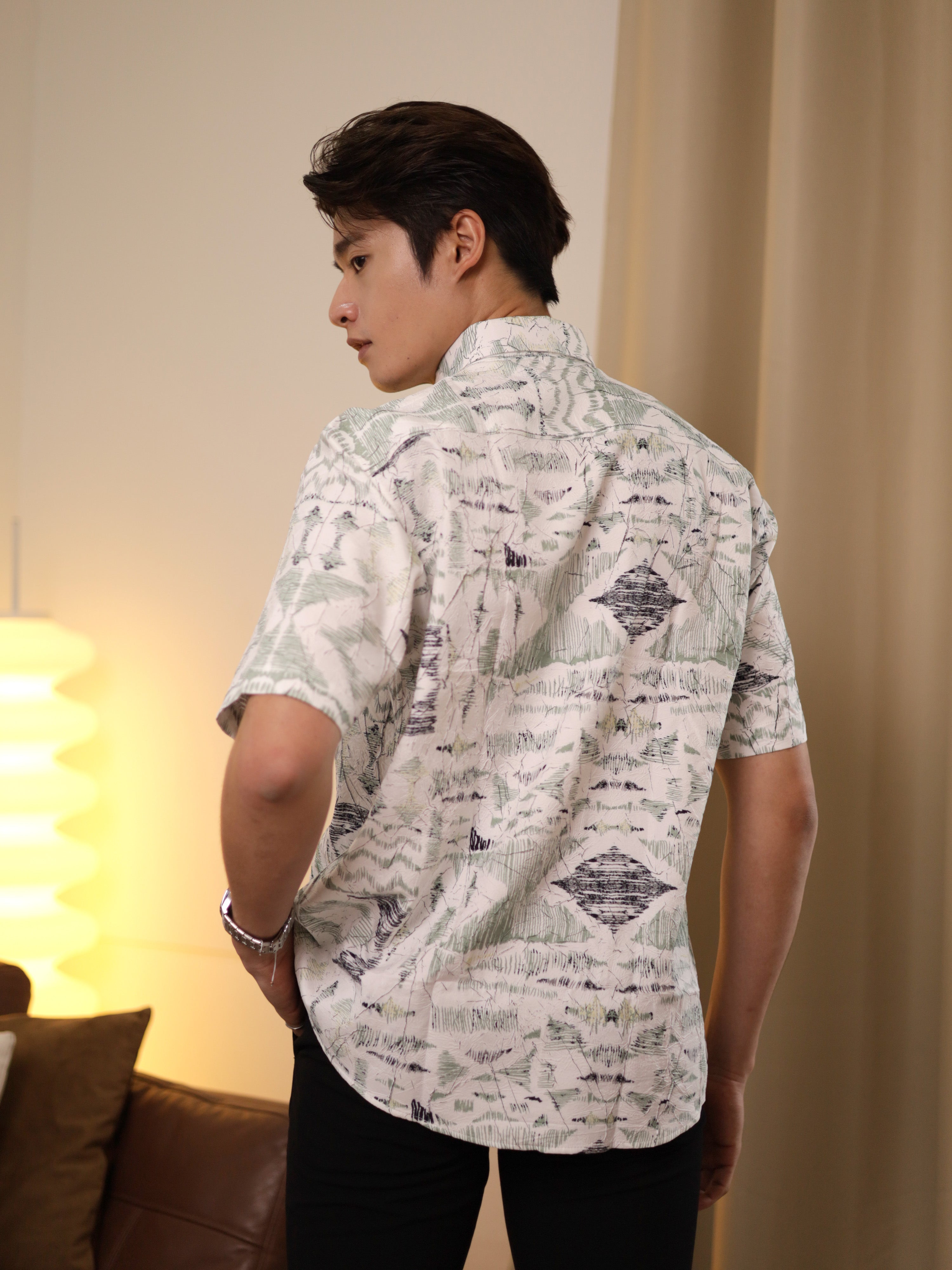 Sketch Brown Casual Shirt