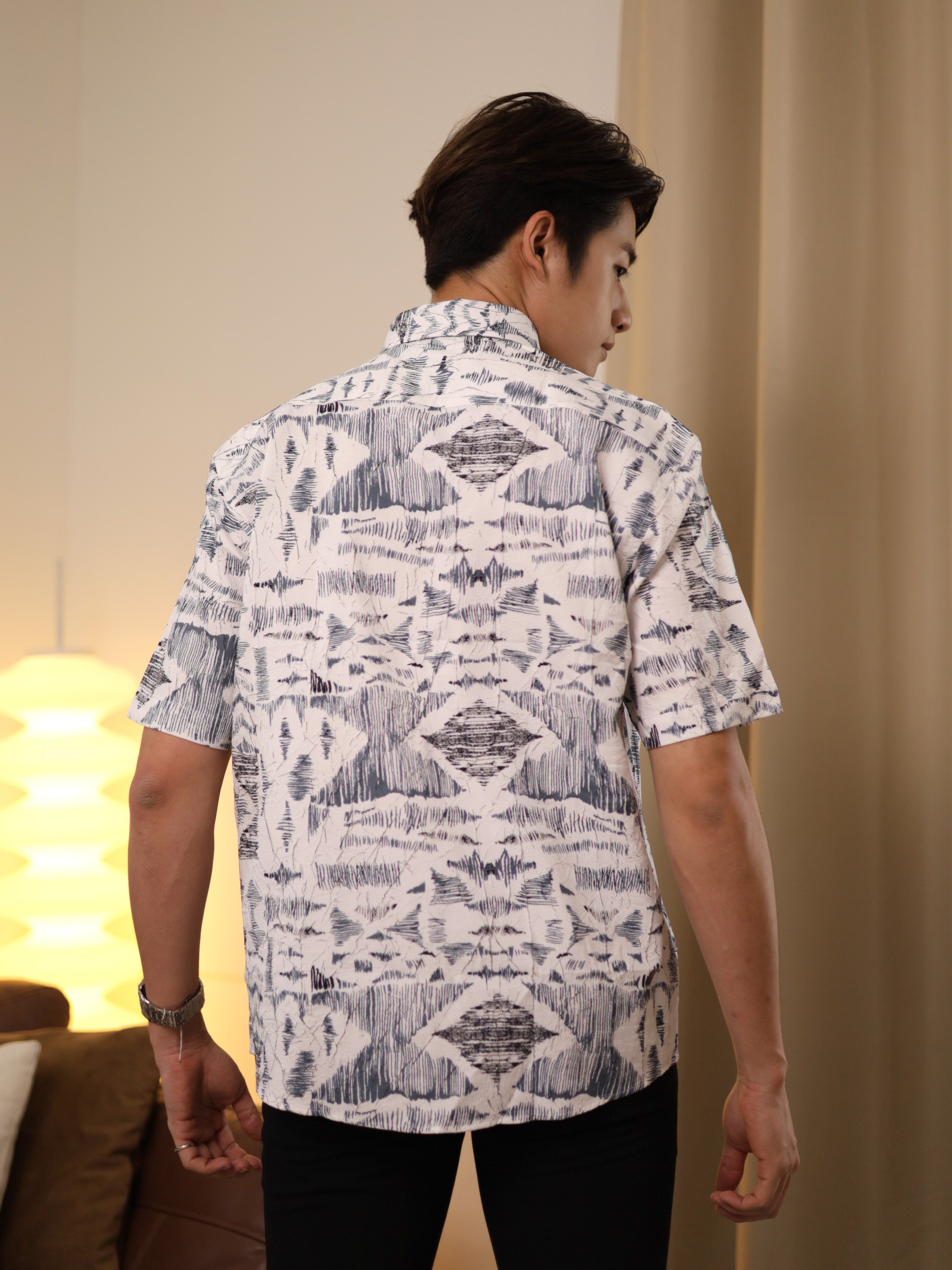 Sketch White Casual Shirt