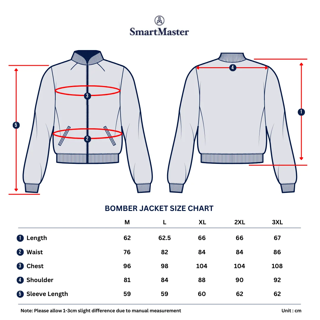 Size Chart - Bomber Jacket –